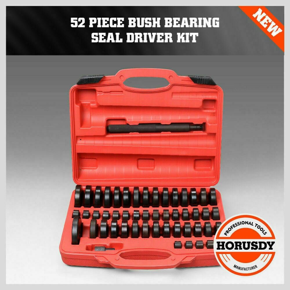 HORUSDY 52-Piece Custom Bushing Driver Set, Bearing and Seal Driver Transmission Bushing Removal Puller Bearing Press Tool Kit for Installing or Removing Wheel Bearings, image number 2