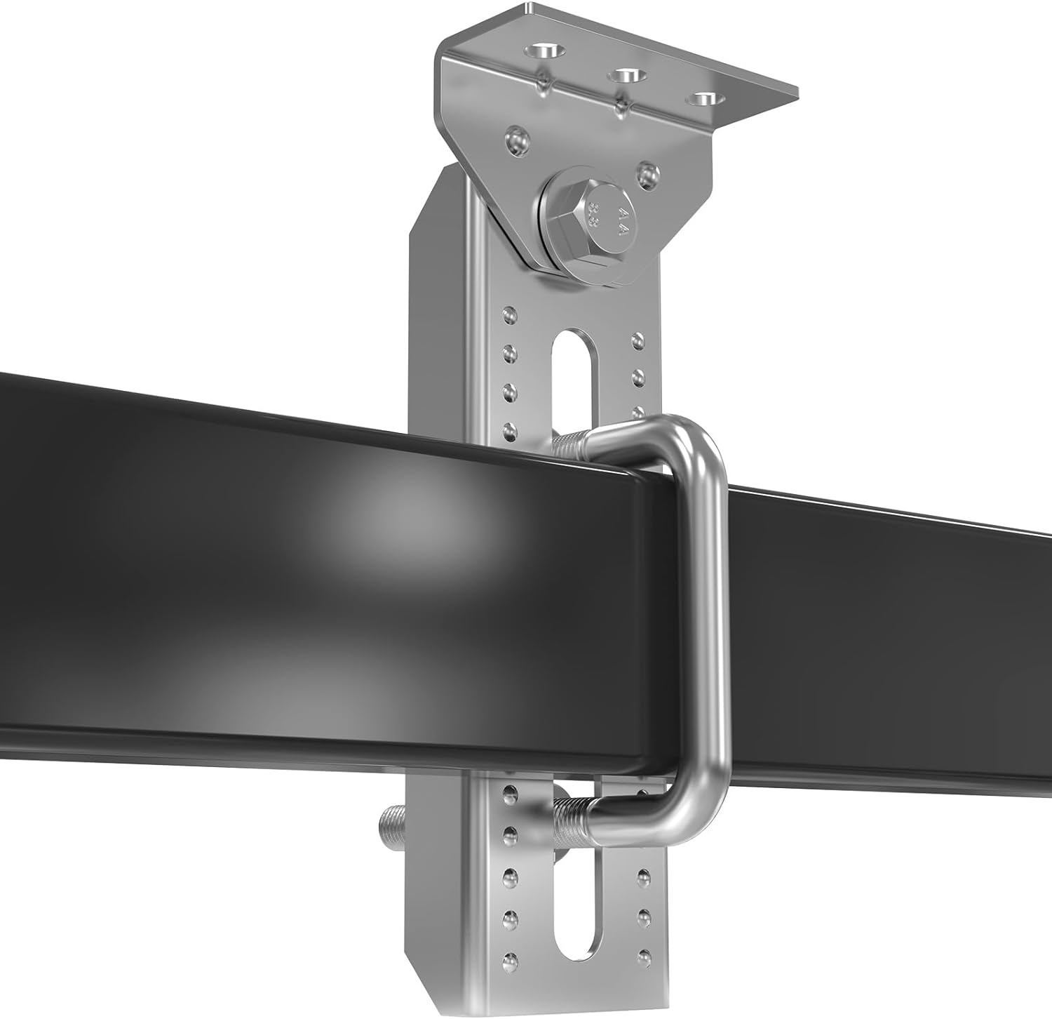 8 PCS 8" Galvanized Swivel Top Bunk Bracket Kit with Hardware for 3"X3"，2"X3",1.5"X3" Boat Trailer Crossmember, Boat Trailer Bunk Brackets & Square U-Bolts image number 4