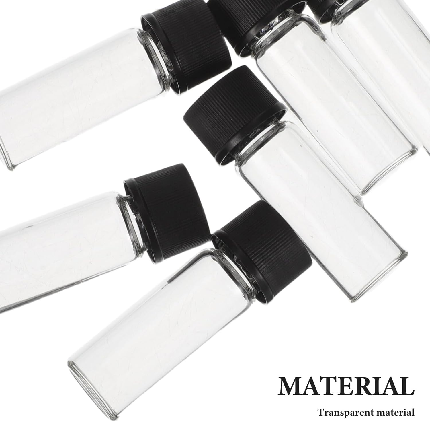 LIFKOME 100Pcs 2Ml Glass Sample Vials Screw Caps, Small Refillable Liquid Containers for Lab, Travel and Cosmetic Samples image number 4