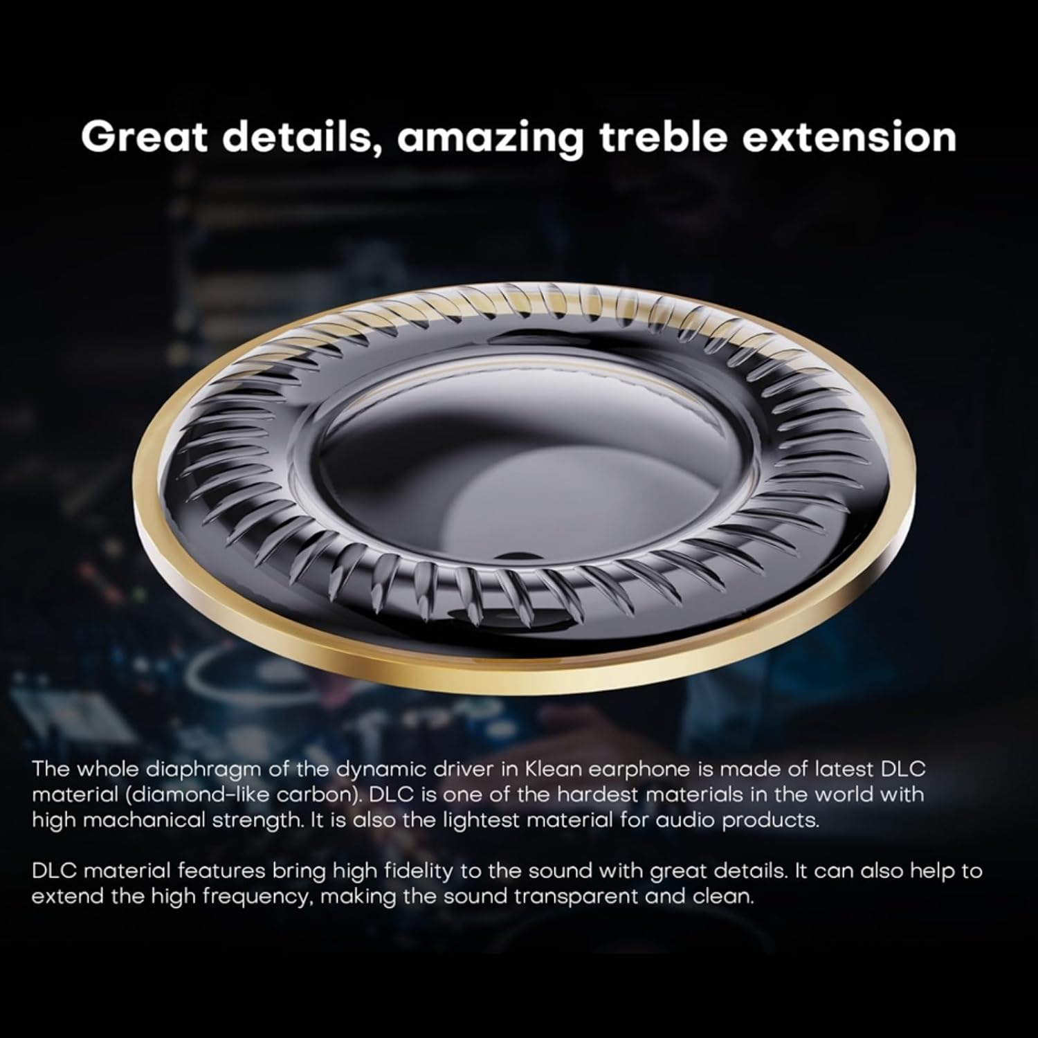 Hifigo Kefine Klean High-Fidelity Earphones, 10Mm DLC Dynamic Driver IEM Earbuds with Interchangeable Nozzles and Dual-Cavity Structure (Klean) image number 4