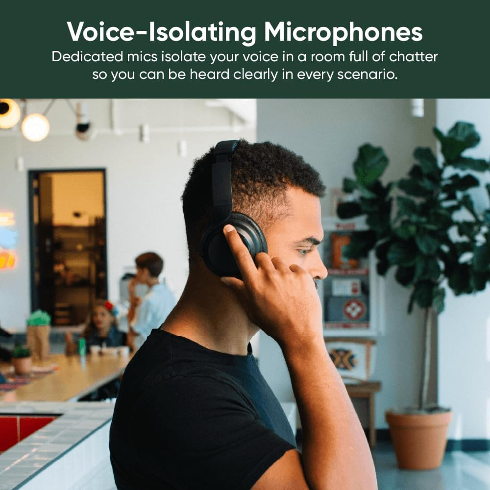 Wyze Headphones Noise Cancelling, Wireless over Ear Bluetooth Headphones with Mic, Headset with Microphone, Alexa Built-In, Hifi Sound, Transparency Mode for Travel Home Office, Custom EQ via Wyze App image number 1