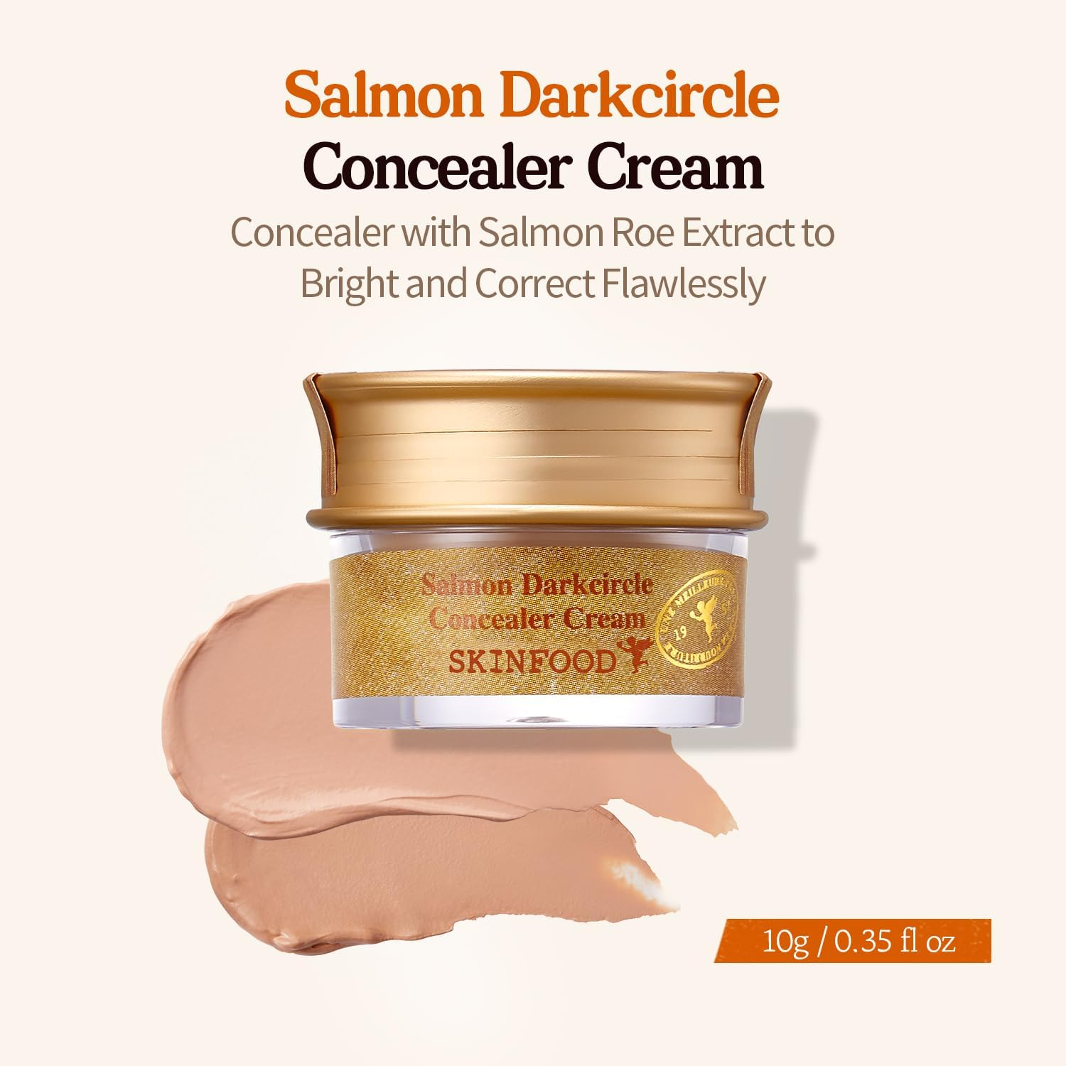 Skinfood Salmon Darkcircle Concealer Cream for Fair to Light Skin Tones 10 G, 01 Salmon Blooming image number 1