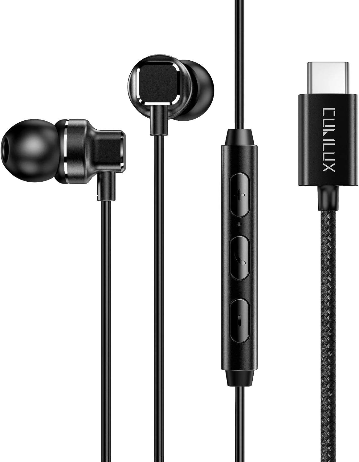 Cubilux USB C Headphones [192Khz/24-Bit DAC] Type C Noise Isolation In-Ear Earphones/Earbuds Compatible with Samsung S25/S24/S23/S22/S21 Ultra, Pixel 9/8/7/6 Pro 8A/7A/6A, Ipad Pro 13/12.9/11, 4 FT image number 1