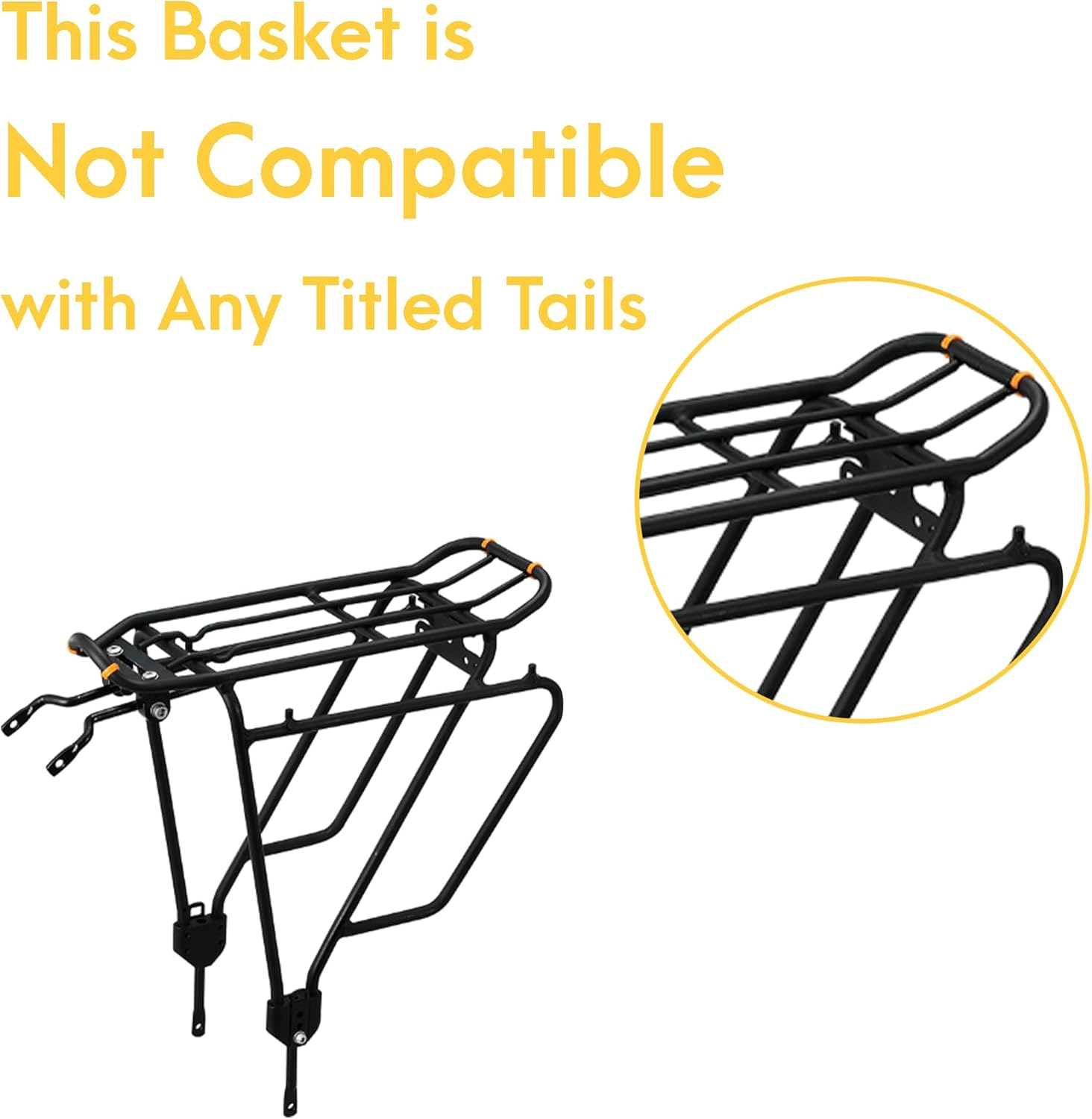 Cyclingdeal Bike Bicycle Rear Mesh Basket Made of Quality Metal Wire with Rust Prevention Coating, Compatible with Most Rear Pannier Racks