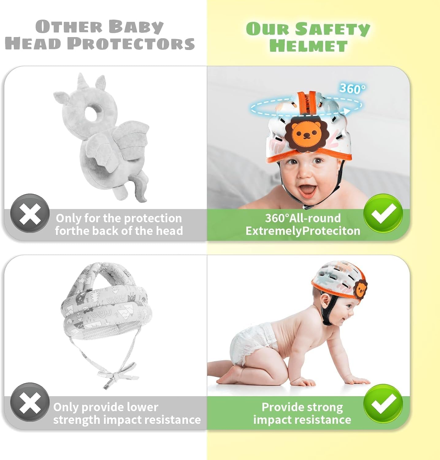 ZONEY Baby Helmet for Crawling Walking - Breathable Baby Head Protector for 1-2 Years, Infant Safety Helmets for Toddler Walking, Expandable and Adjustable, Ultra-Lightweight image number 3