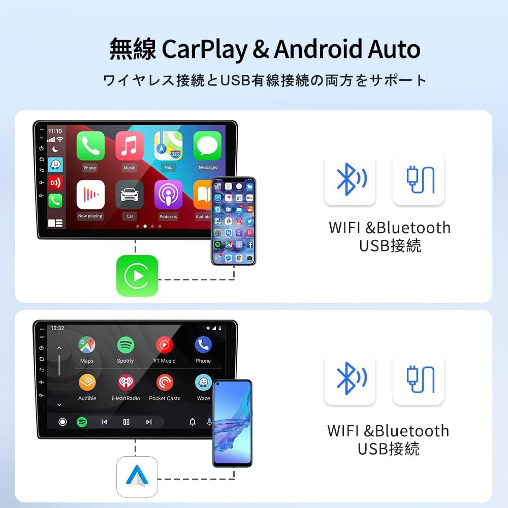 Carlinkit Aftermarket Wireless Carplay/Android Adapter, Only for Aftermarket Car Radio with Android System, Support Online Update, Apple Android Screen Mirroring, Plug & Play, Screen Mirroring image number 2
