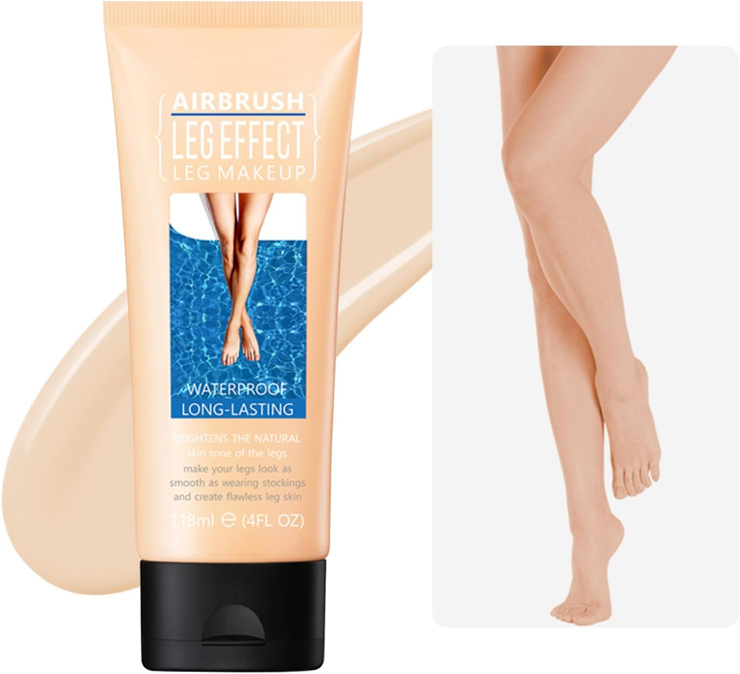 Leg Makeup Waterproof, Smooth Legs, Fade the Skin Color of Legs, Effectively Cover the Scars of Legs and Body, Long-Term Body Foundation Make-Up