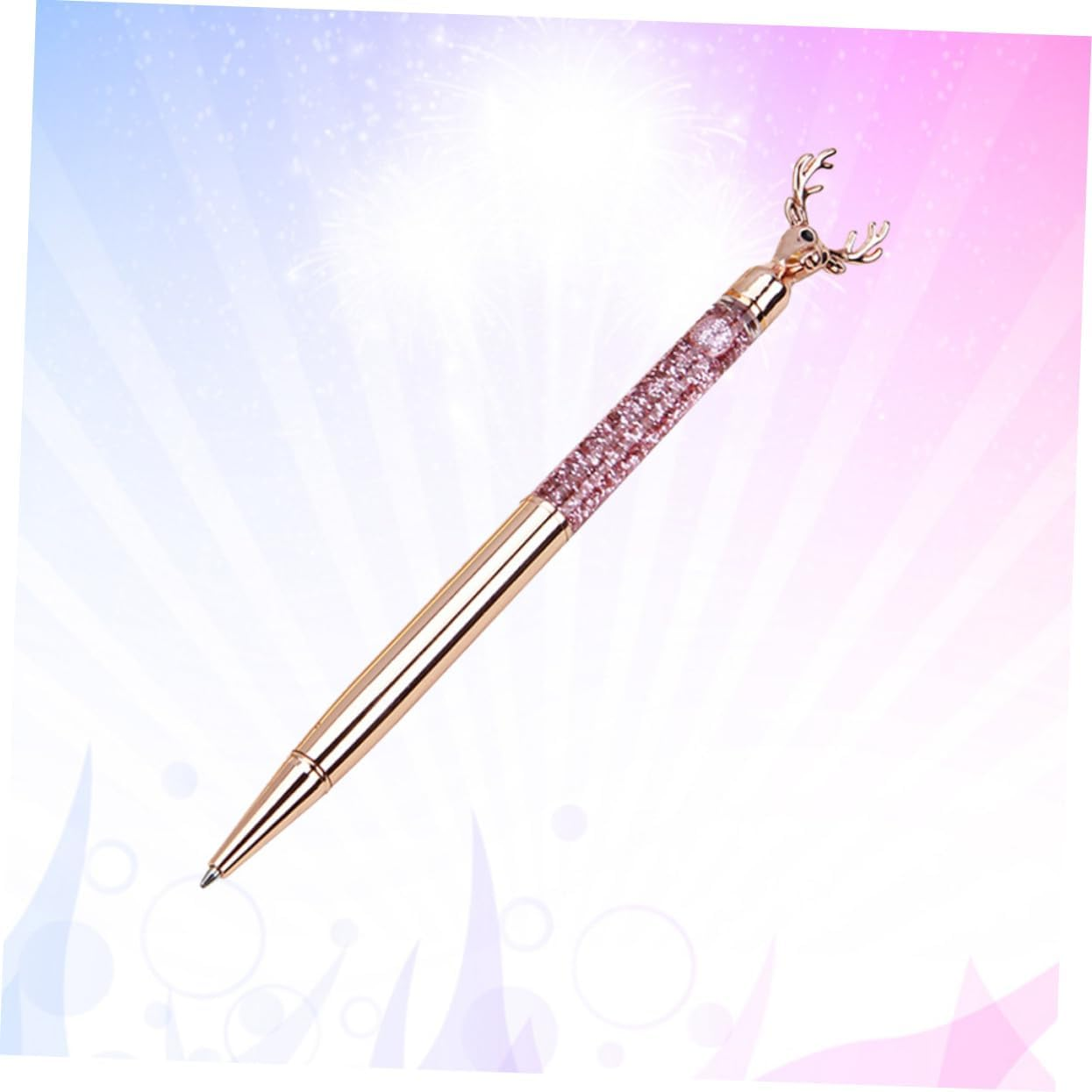 Operitacx Reindeer Shaped Metal Ballpoint Pen Novelty Stationery for Students for Boys and Girls Cute Stationary Creative Ballpoint Pens image number 4