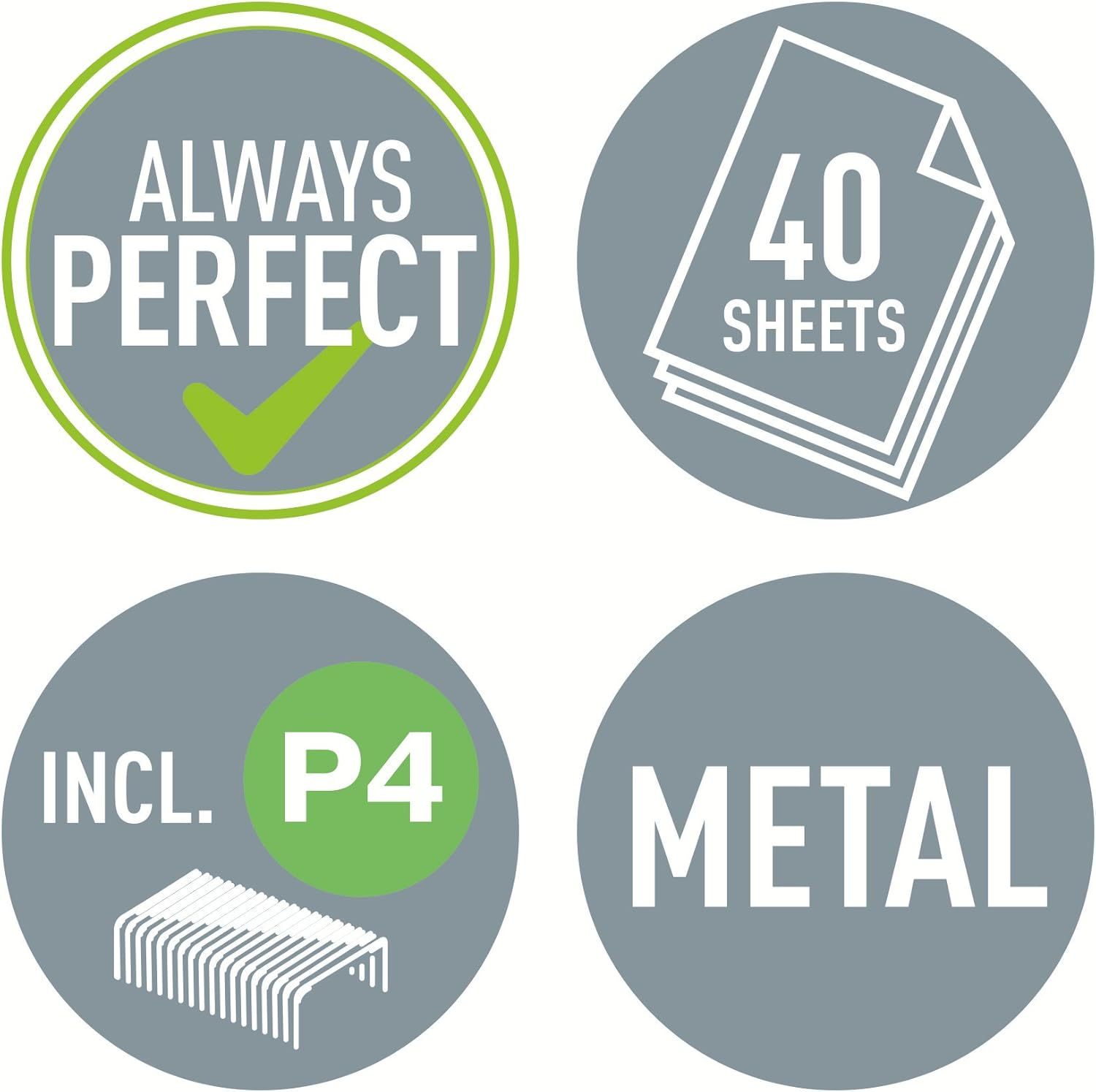 Leitz Nexxt 5523 Strong Metal Flat Clinch Stapler 40 Sheet Capacity for 24/8 and 26/8 Staples - Black image number 3