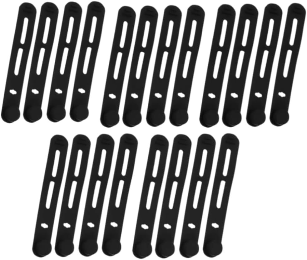 20Pcs Silicone Cable Straps Wire Organizer Adjustable Reusable Cable Ties Cord Charging Cords Earphone Computer Wire for Home, Office, School Organizer in Home, Office, Kitchen image number 4