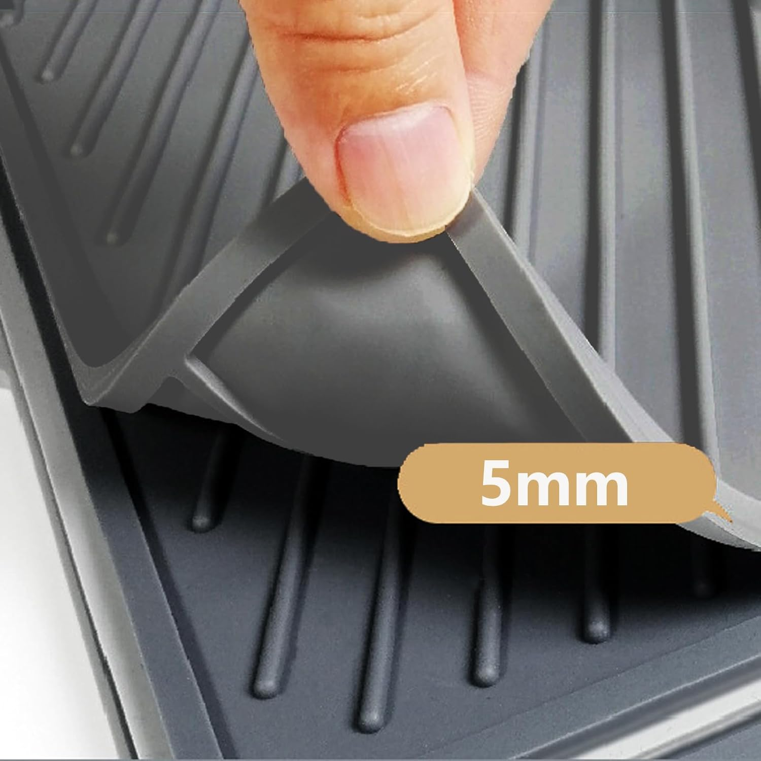 Cat Litter Mat, Cat Litter Mat, 41 X 51 Cm, Silicone Cat Mat, Waterproof Cat Litter Tray Mat, Cat Litter Box, Gift Cat Litter Scoop Made of Mesh, Easy to Clean (Grey) image number 3