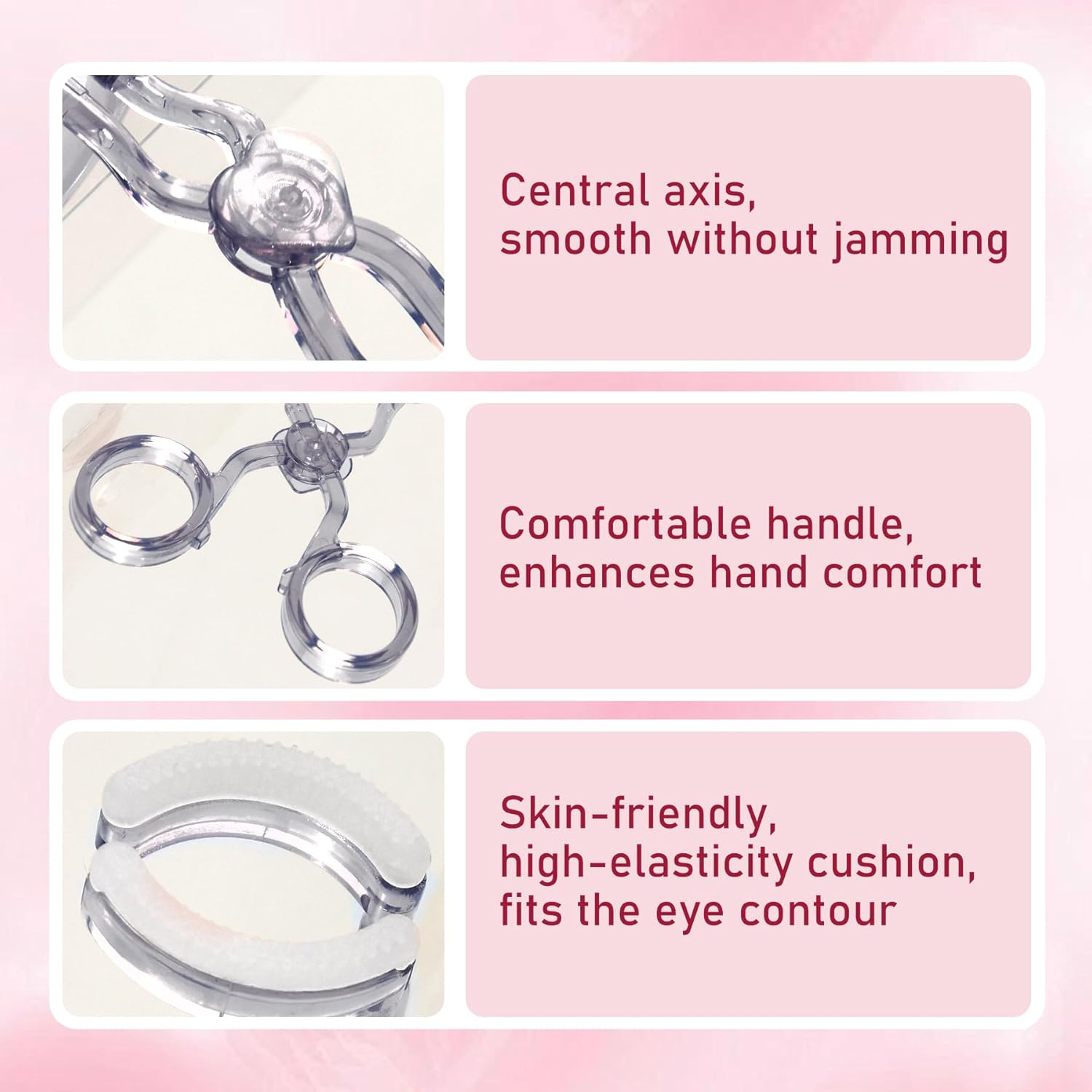 EKIND Contact Lens Wearing Aid, Eyelid Stretcher for Easy Insertion and Removal of Contact Lenses, Improves Wearing Comfort and Convenience, for Daily Use and Outdoor Travel (Purple)