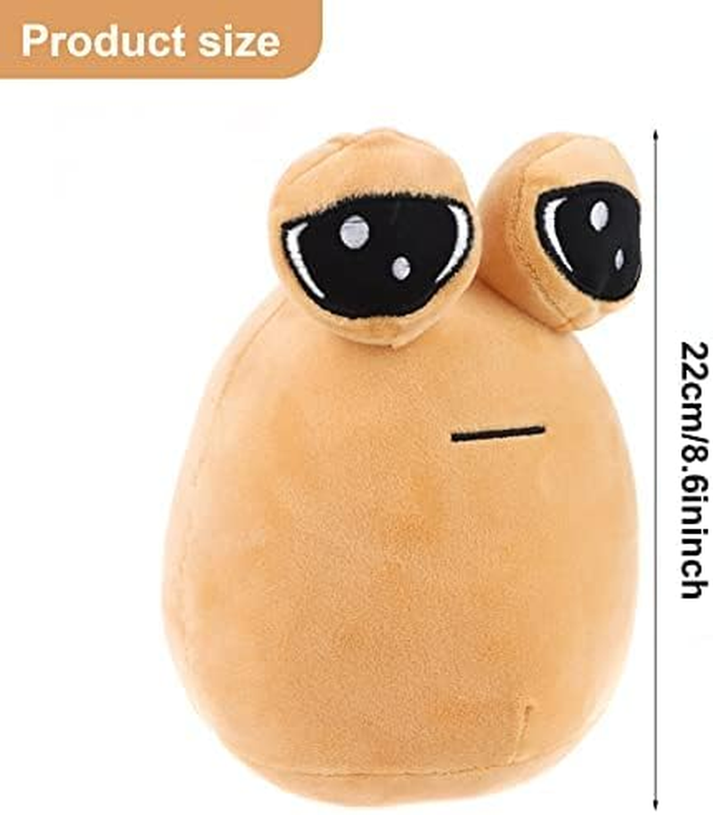 8.6In Alien Pou Plush Toy,Cute Emotion Alien Plushie Stuffed Animal Pillow Christmas Birthday Gifts for Boys and Girls (2Pcs Alien Plush Toy) image number 6