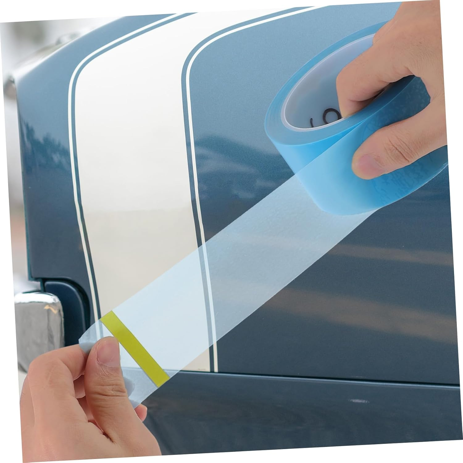 5Rolls Matte Painters Tape Low Tack Auto Body Masking Tape Long Masking for Car Painting image number 2