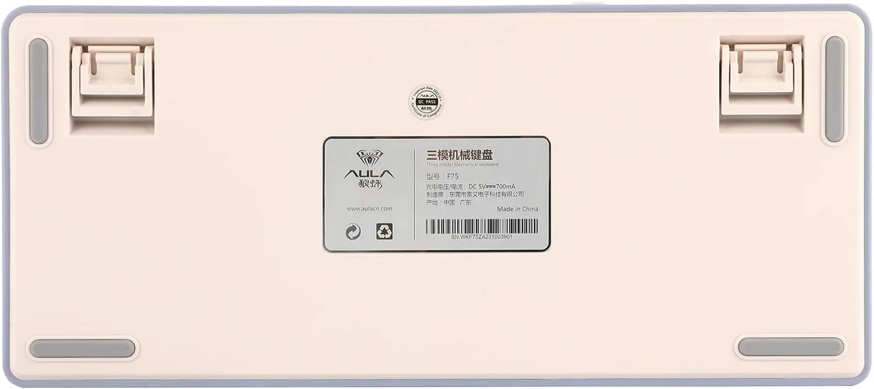 AULA F75 Wireless Mechanical Keyboard &ndash; Tri-Mode 75% Layout &ndash; Hot Swappable &ndash; RGB &ndash; Gasket Mount &ndash; PBT Keycaps &ndash; 4000Mah Battery (Cedar Green (Ice Vein Switch)) - Black Contour (Star Vector Switch) image number 4