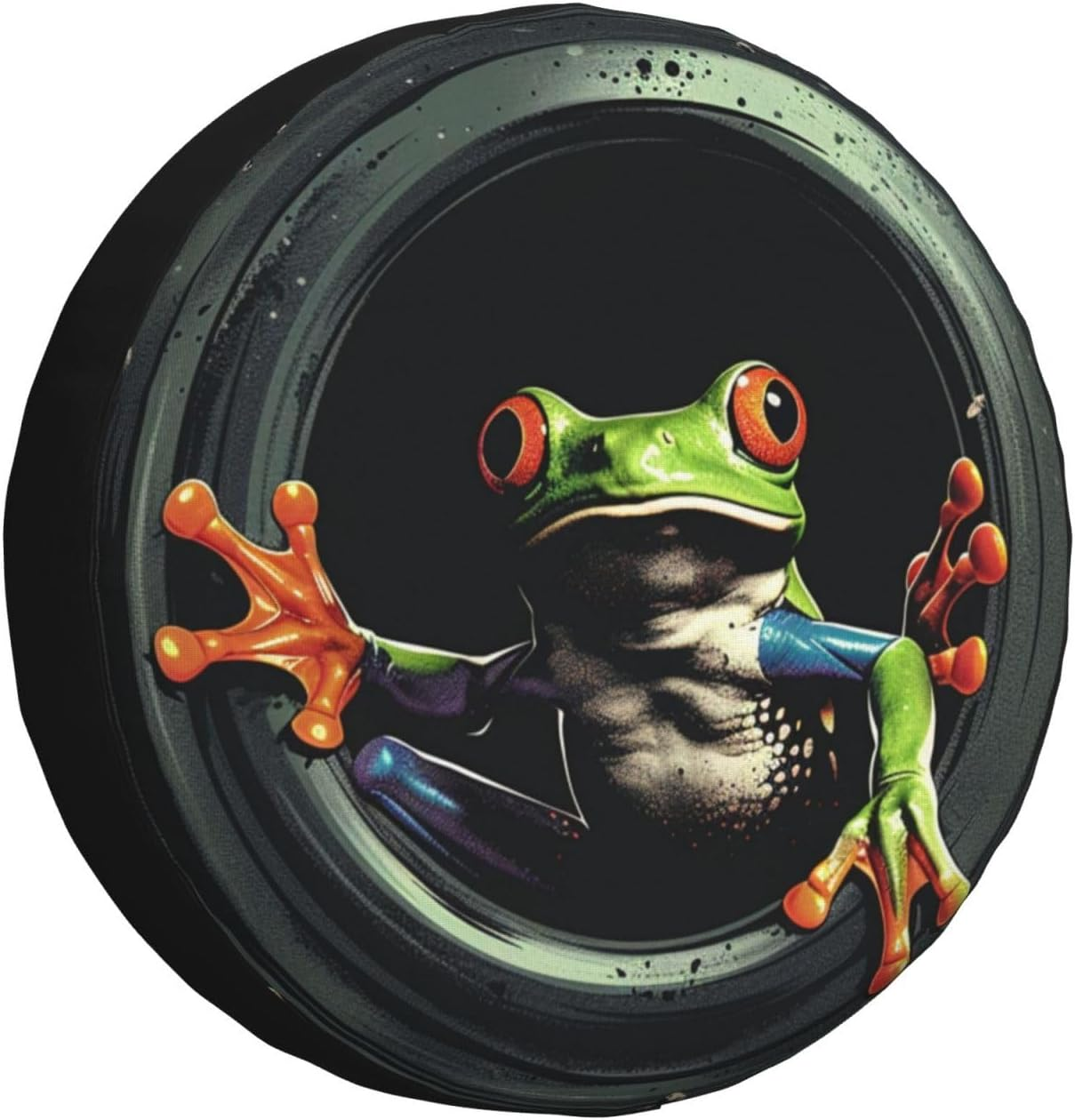 Spare Tire Cover Frog Wheel Tire Cover Waterproof Sun Protection Universal Fit for Trailers Rv SUV Truck Camper Travel Trailer 14 Inch image number 6
