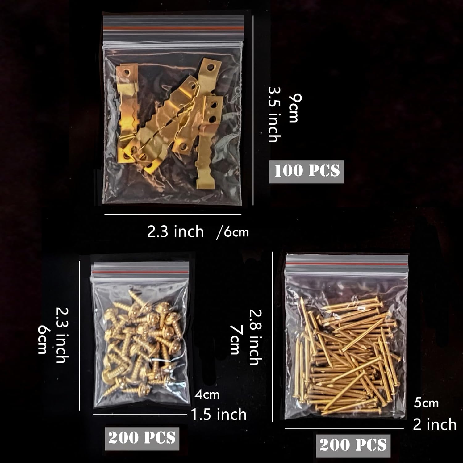 500 Pack Mini Ziplock Bags, 3 Different Size Small Poly Zipper Bags,Clear Reusable Ziplock Bags Storage for Bead,Jewelry,Candy (4X6Cm +5X7Cm+6X9Cm) image number 4