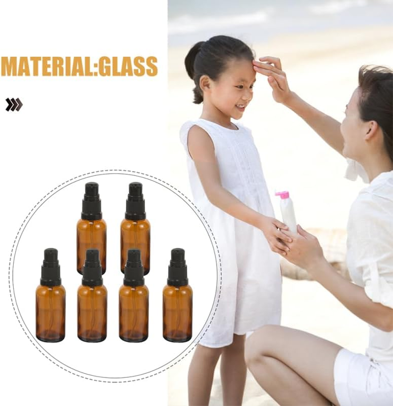 Oatipho 30Ml/1.01Oz Pump Bottles, 4Pcs Portable Lotion Container Refillable Containers for Travel Lotion Creams Shampoo Cleanser Use