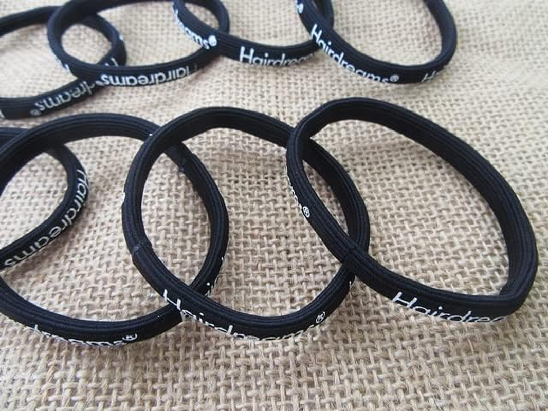 100Pcs HQ Black Elastic Hair Band Ponytail Holders Hair Tie Whol