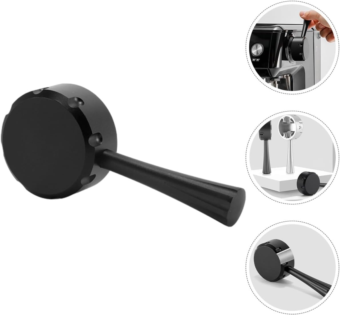Hohopeti Universal Black Aluminium Alloy Steam Lever Replacement for Coffee Machine, Compatible with Breville 878/870, Metal Milk Foam Handle for Espresso and Cappuccino Machines, image number 5
