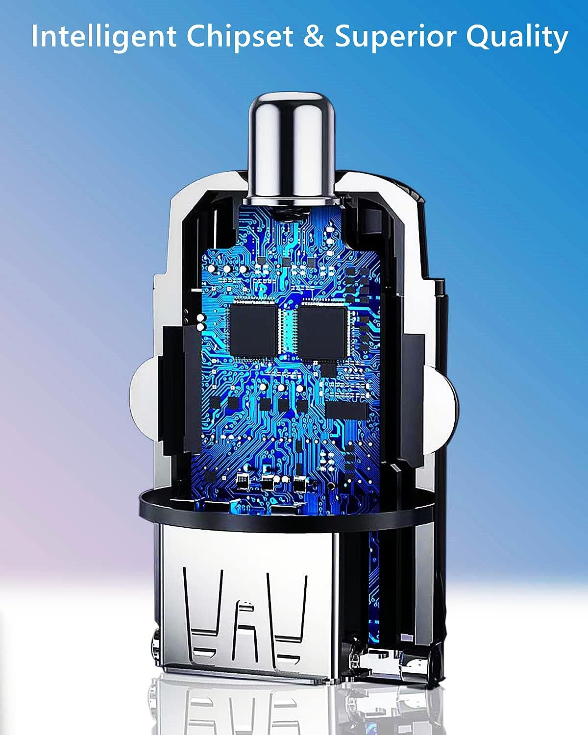 [Smallest&Flush Fit] USB C Car Charger Adapter, [PD45W&QC45W] Fast Cigarette Lighter USB Car Adapter, Metal Car Phone Charger Compatible with Iphone 16/15/14/13/12/11,Ipad,Macbook,Samsung S22/S21, Etc image number 1