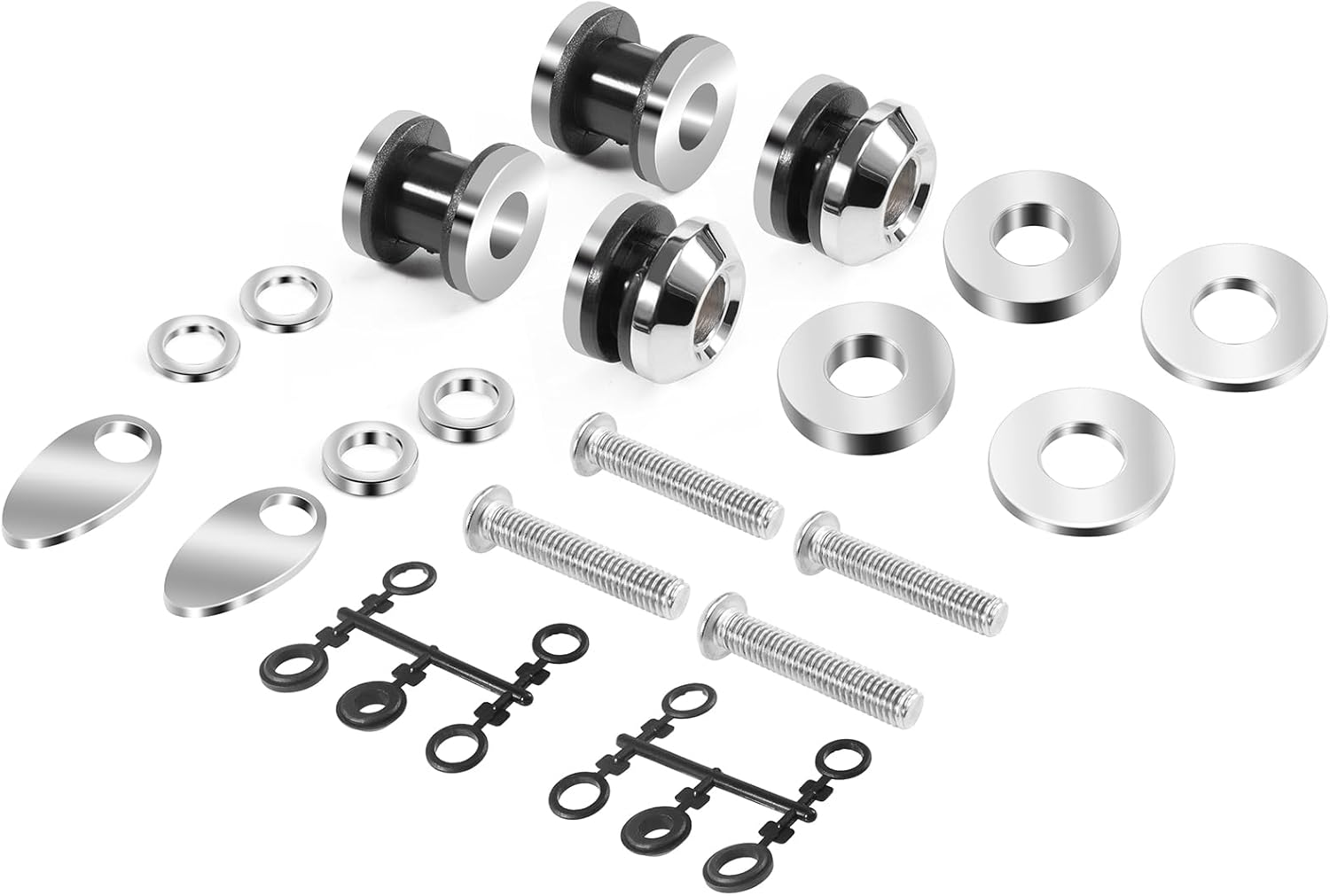 2006-2017 Passenger Backrest Sissy Bar Docking Hardware Kit Compatible with Harley Davidson Dyna Fat Bob Street Bob Low Rider Super Glide Wide Glide FXDL FXDF FXDWG Models Chrome image number 4