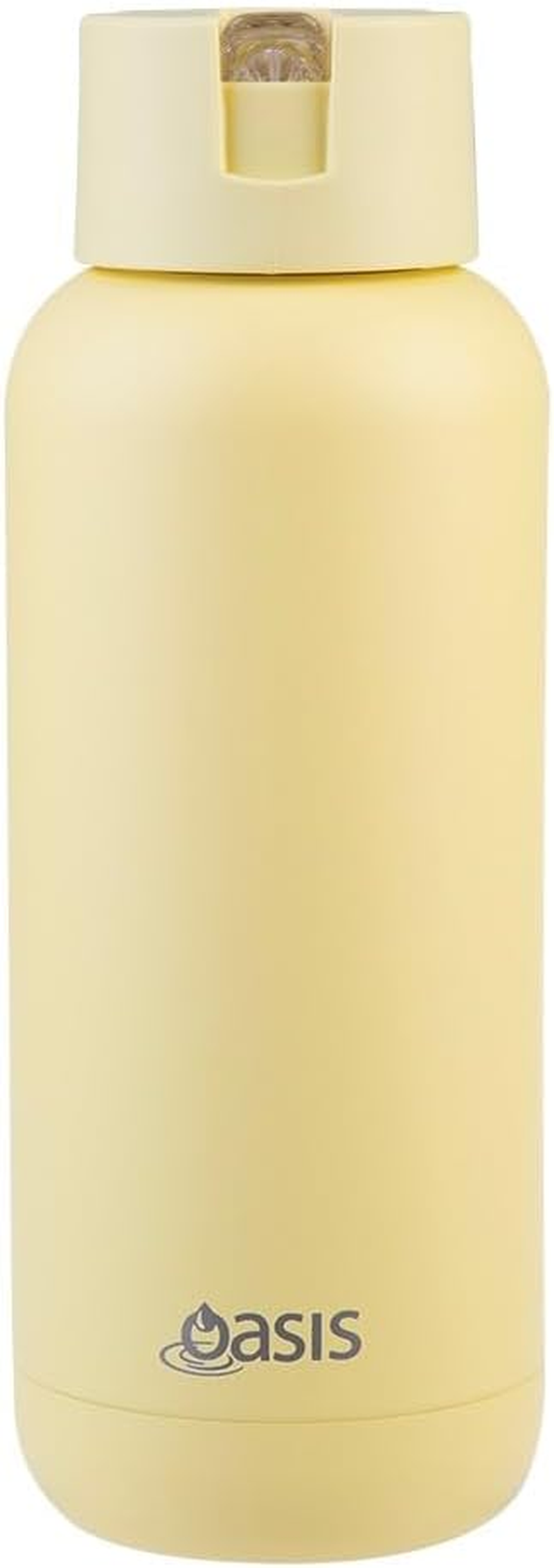 Oasis Ceramic Lined Stainless Steel Triple Wall Insulated 'Moda' Drink Bottle 1 Litre - Daffodil