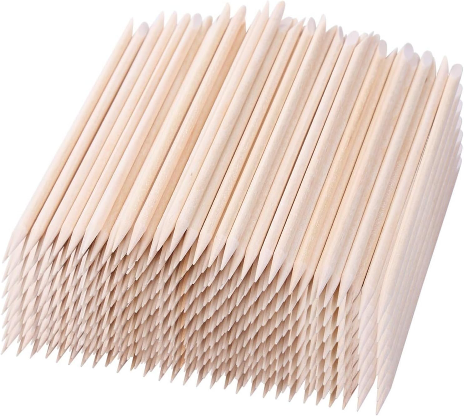 300 Count Orange Wood Stick 4.5 Inch Cuticle Pusher Remover Orangewood Cuticle Sticks Nail Art Manicure Pedicure Sticks Orange Sticks for Nails