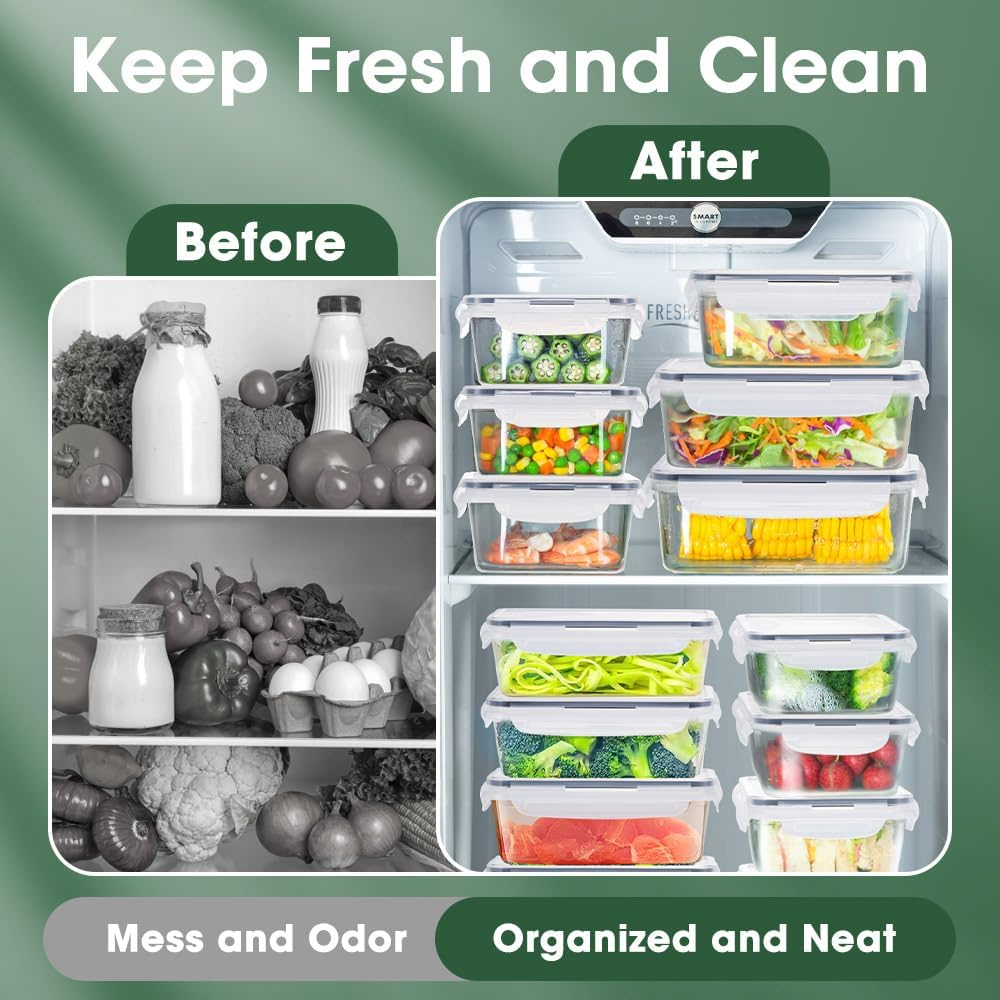 ZUNI 10 PCS Food Storage Containers with Lids Airtight (10 Lids &10 Containers), Plastic Meal Prep Containers for Home & Kitchen, Bpa-Free, Leak Proof, Microwave/Dishwasher Safe with Labels & Pen image number 2