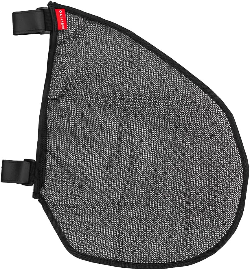 NUZAMAS Side Sling Cargo Net Side Sling Stroller Storage Accessory Adjustable Straps Black Universal Stroller Organizer Mesh Cargo Net for Stroller Storage image number 5