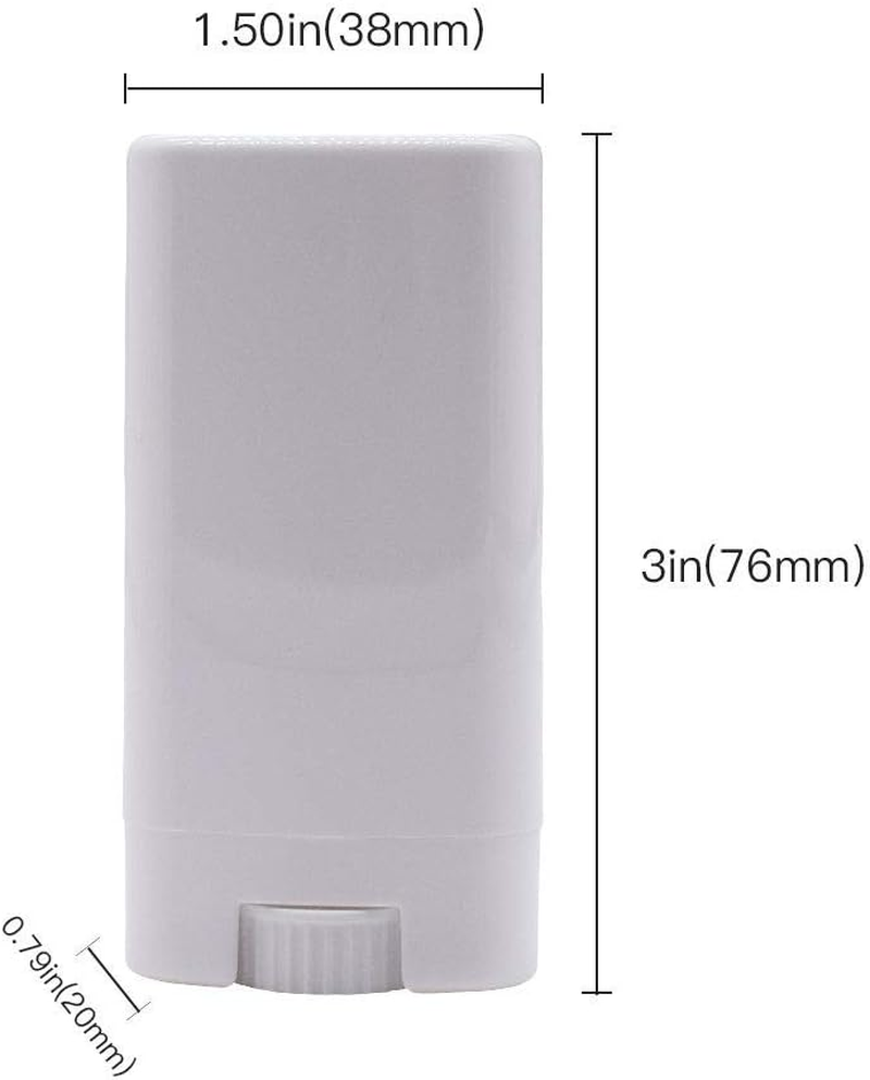 Minsily 20 PCS 15Ml White Empty Plastic Oval Deodorant Container Oval Lip Balm Tubes Lipstick Tube 0.5 Oz Deodorant Containers Oval Twist-Up Tubes Bpa-Free for DIY Homemade Crayon Chapstick Holder,