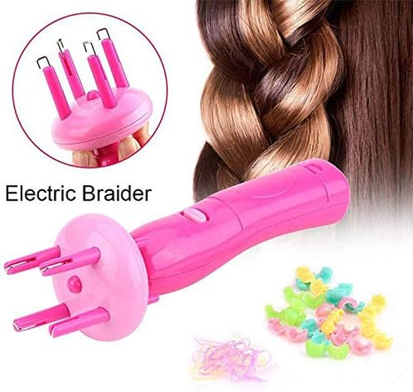 Tuperoymse Women Portable Electric Automatic Diy Hairstyle Tool Braid Machine Hair Weave Roller Twist Braider Device Kit image number 6