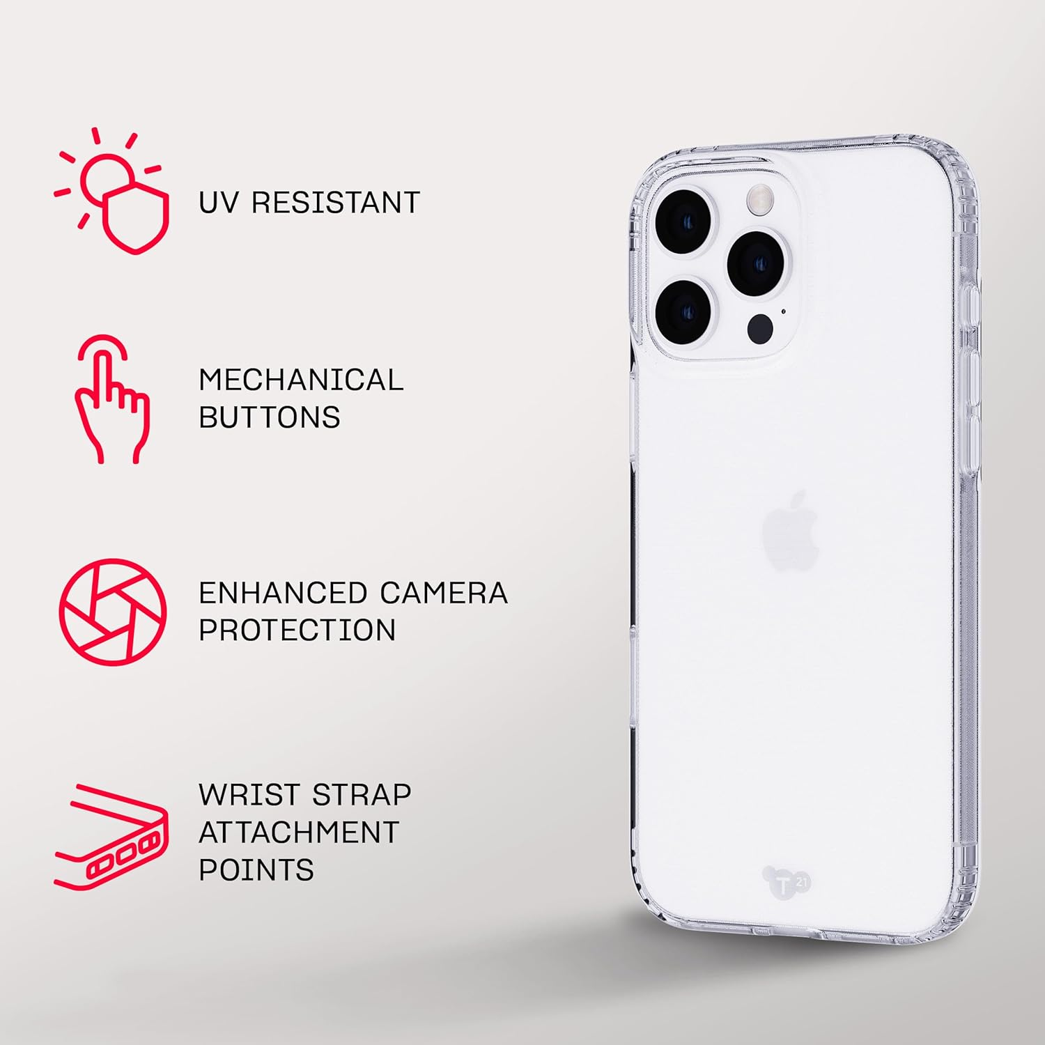 Tech21 Evolite for Iphone 16 Pro Max Ultra Thin - Impact Protection Case - in Clear image number 5