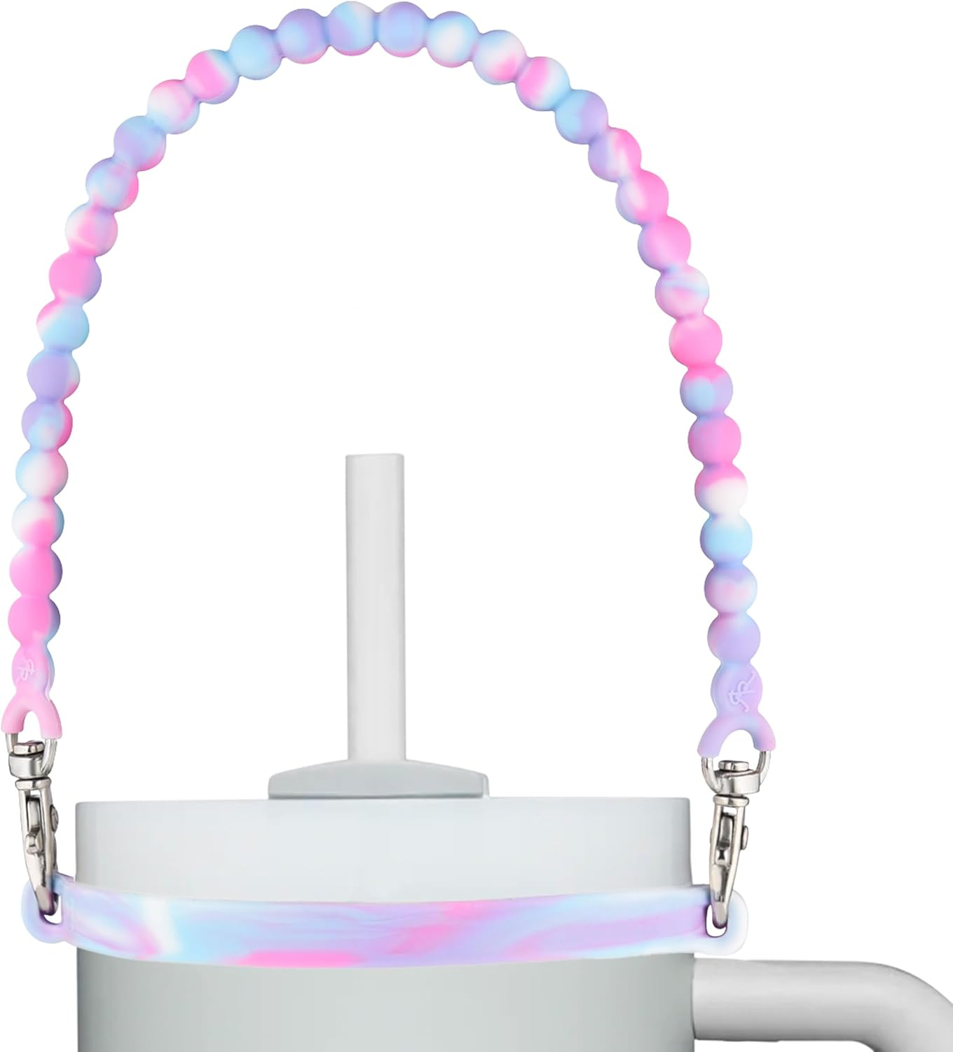 Ryan & Rose Water Bottle Handle - Water Bottle Sling, Carrier, Holder with Strap - Soft Durable Silicone - Fits Most 8-40Oz Bottles - Compatible Stanley Cup Accessories