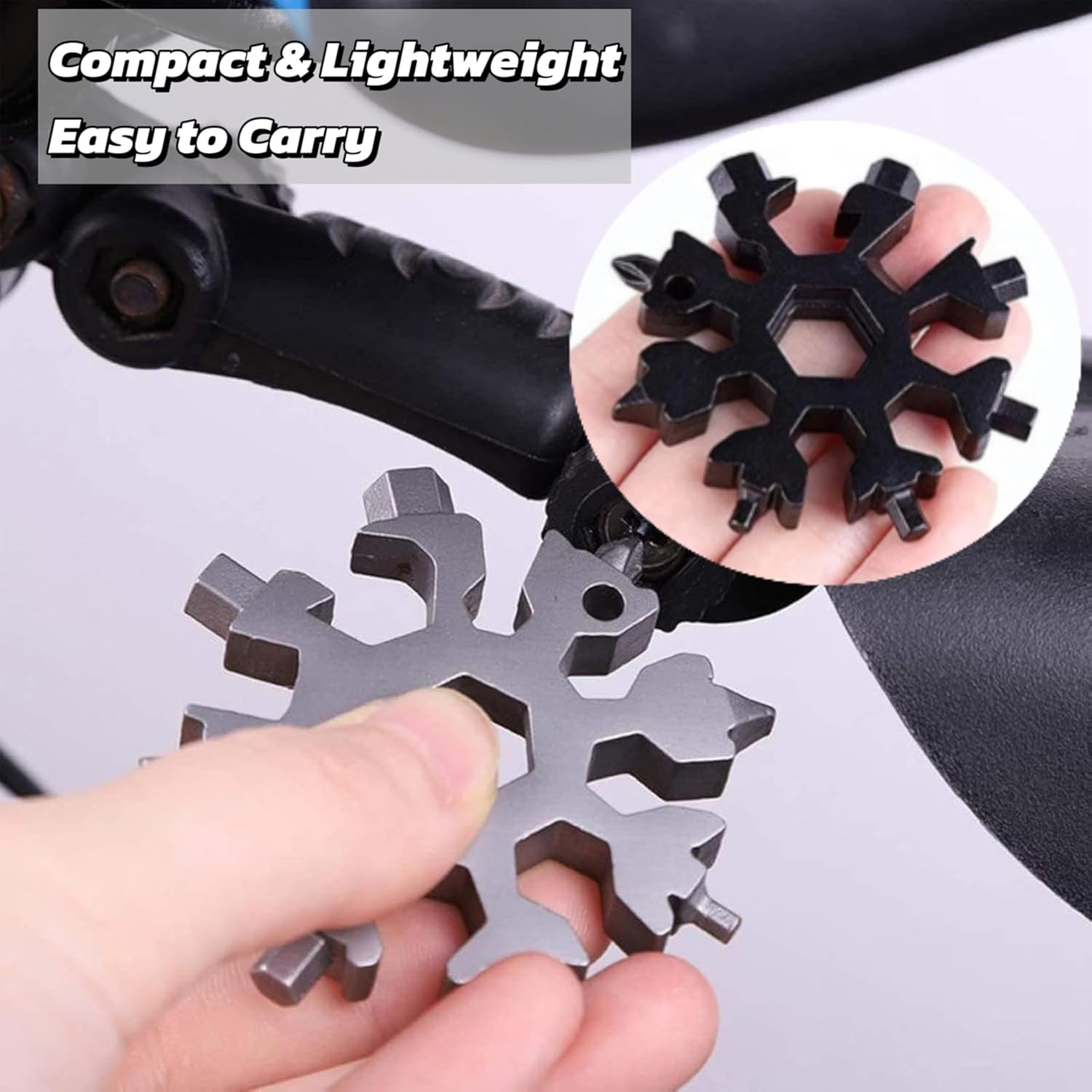 4 PCS Multifunctional Snowflake Wrenchs,18-In-1 Multi-Purpose Screwdriver,Portable Screwdriver Keyring,Universal Portable Tool Set,Flat Phillips Screwdriver,Wrench,Mini Durable and Portable