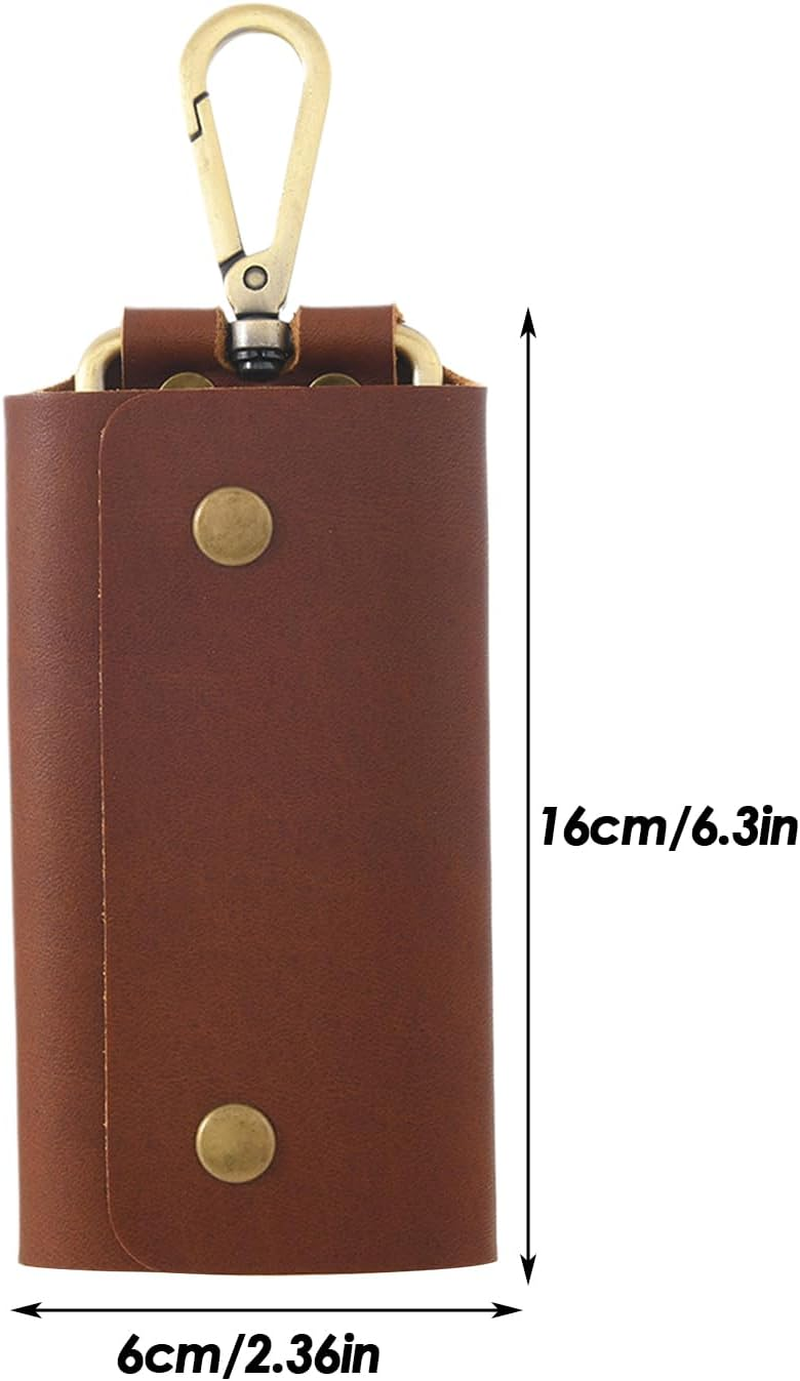 Key Storage Bag - Compact Key Organizer Case, Portable Key Storage Pocket | Zipper Key Wallet for Car Home Office Multi-Key Holder, Dark Brown, Se R&eacute;f&eacute;rer Au Descriptif, Refer to Description
