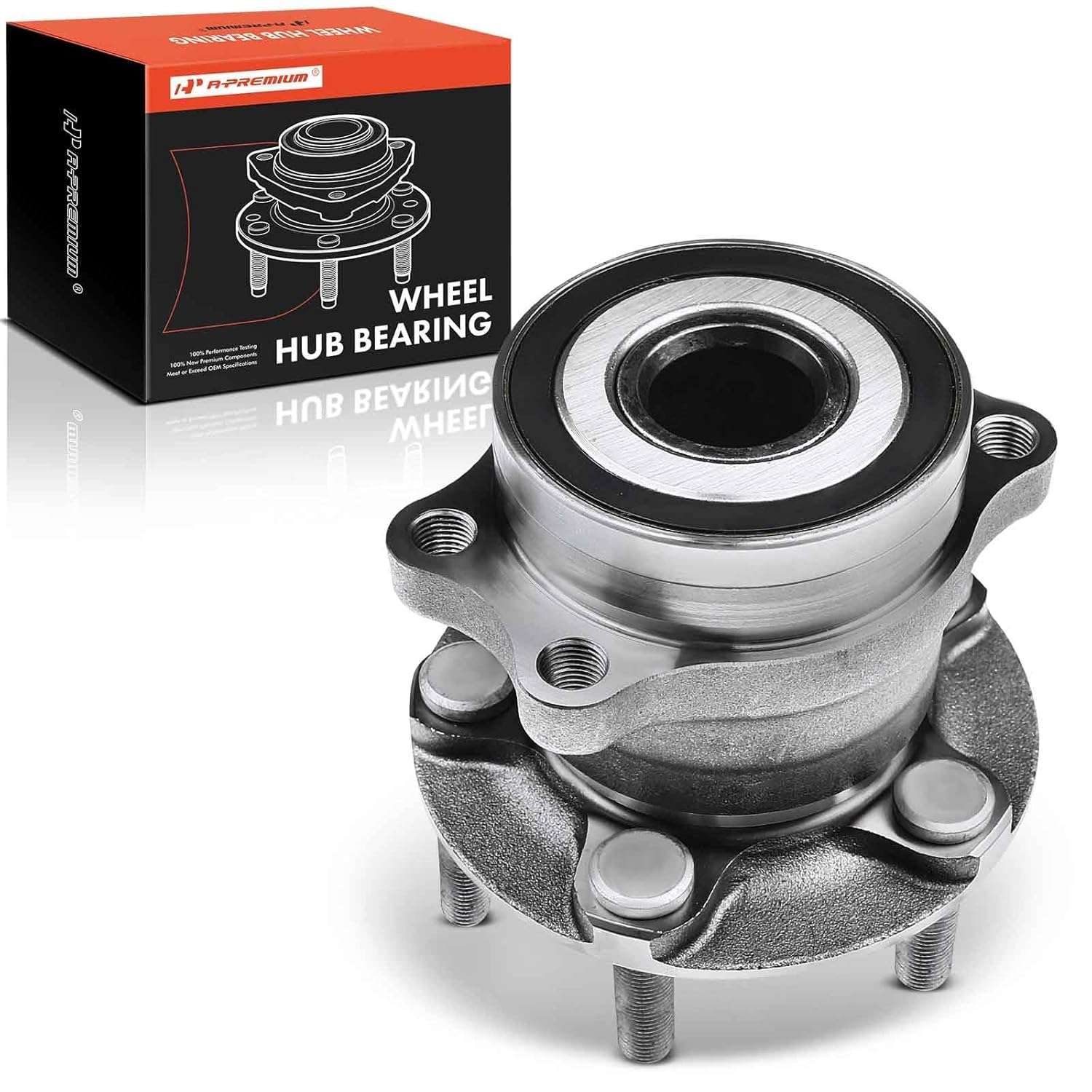 A-Premium Rear Wheel Bearing and Hub Assembly with 5-Lug Compatible with Subaru Forester 2014-2018, Impreza 2012-2021, Crosstrek 2016-2021, XV Crosstrek 2013-2015 image number 1