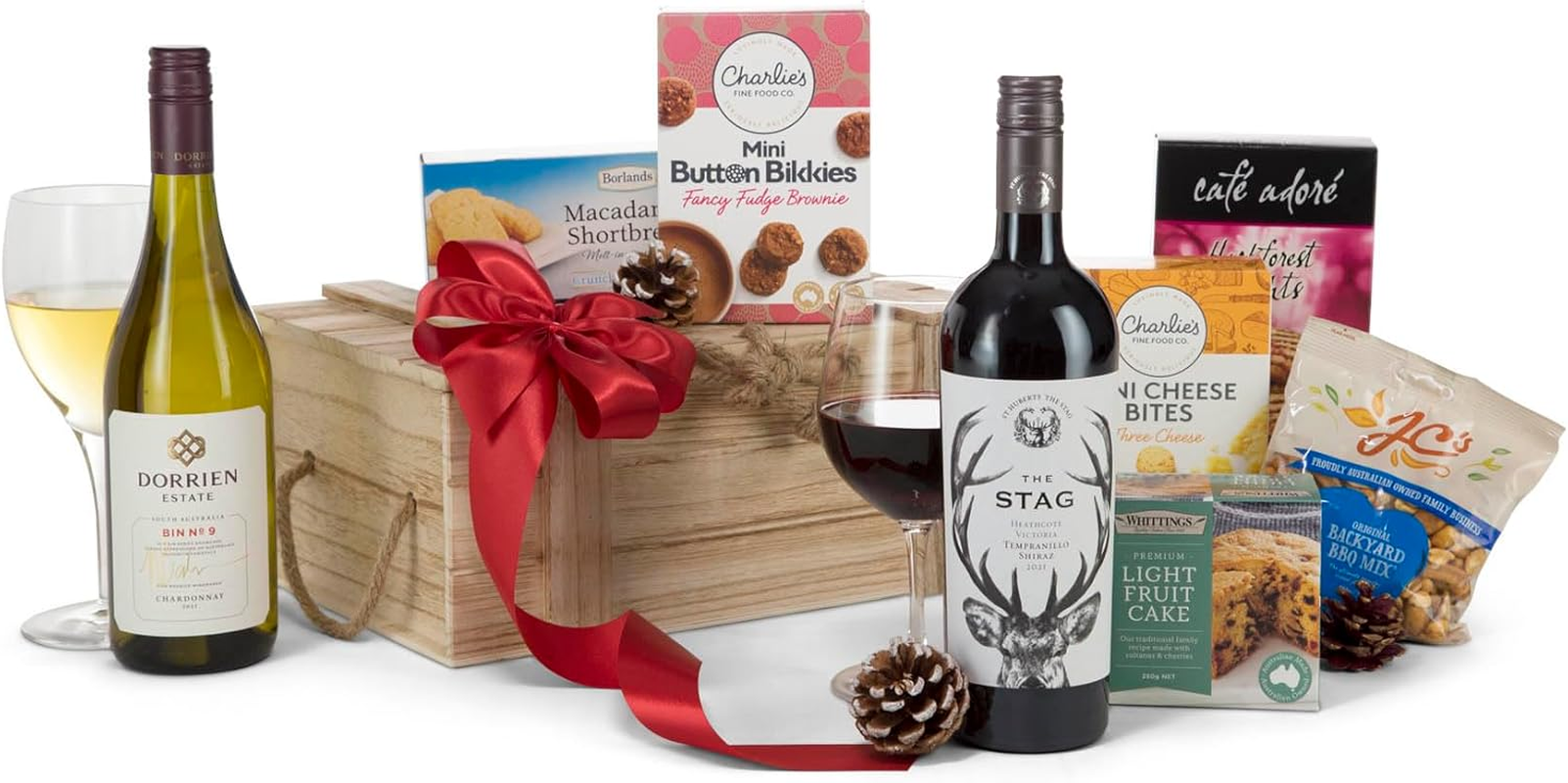 Down under Delight Aussie Gift Hamper inside Trendy Wooden Crate