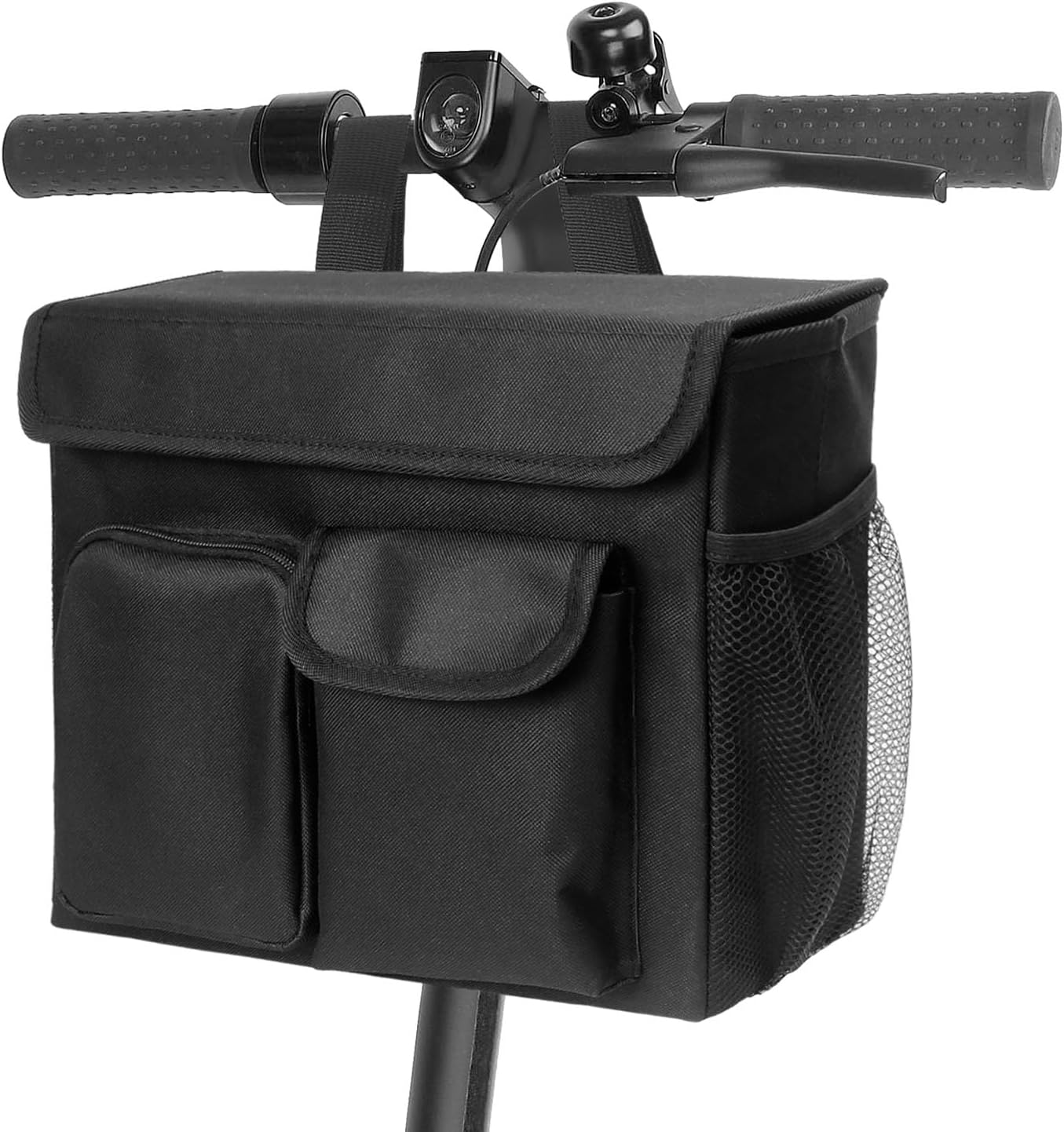 Electric Scooter Basket - Convenient Mobility Scooter Bag with 14-In Laptop Pocket and Cup Holders, Easy Installation for Bike, Mobility Scooter Accessories for Adults image number 4