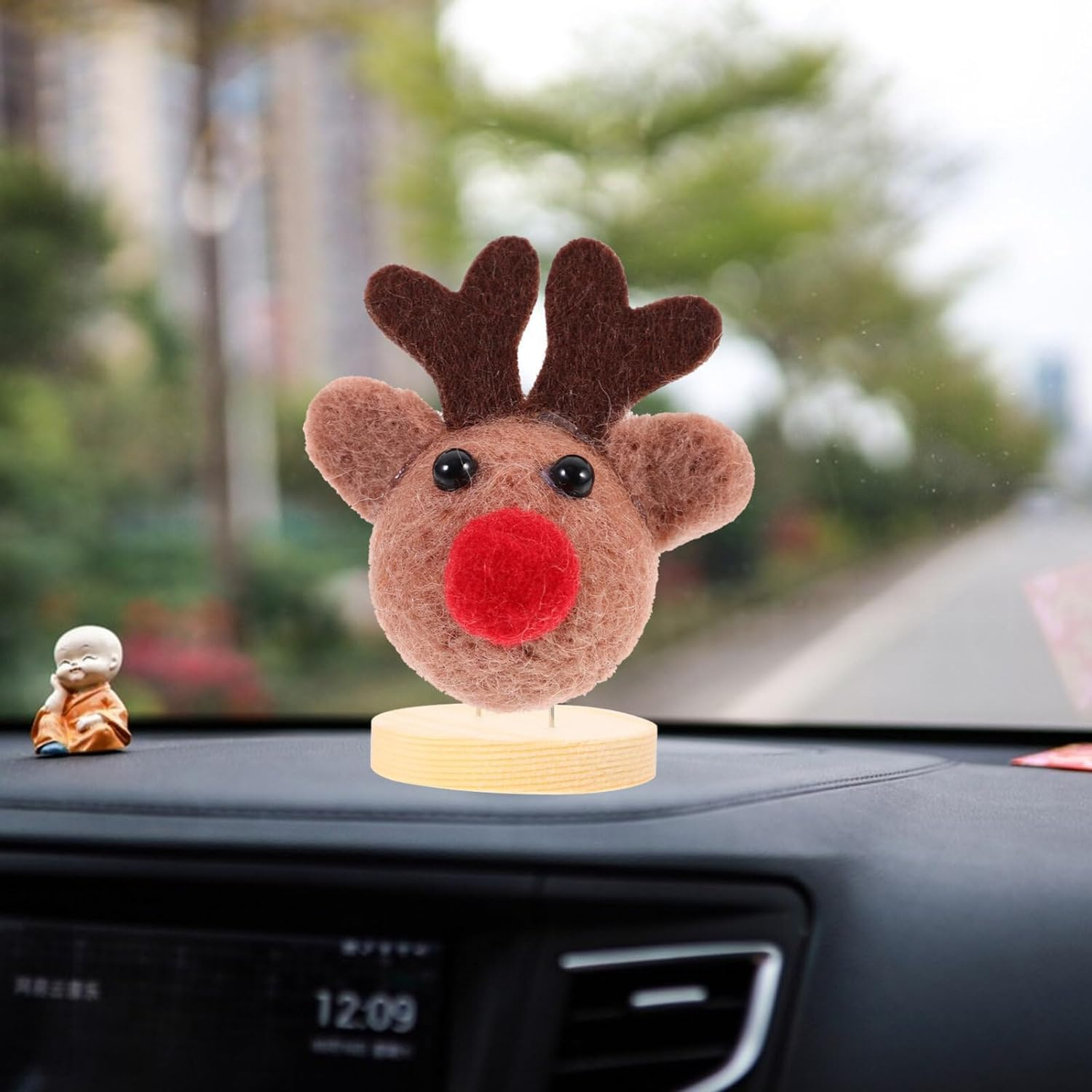 6Pcs Doll Stand Felting Doll Display Holder with Wooden Base Crochet Doll Stand Needle Display Rack Double Steel Needle Rag Doll Holder for Doll Accessories Support Bracket/53