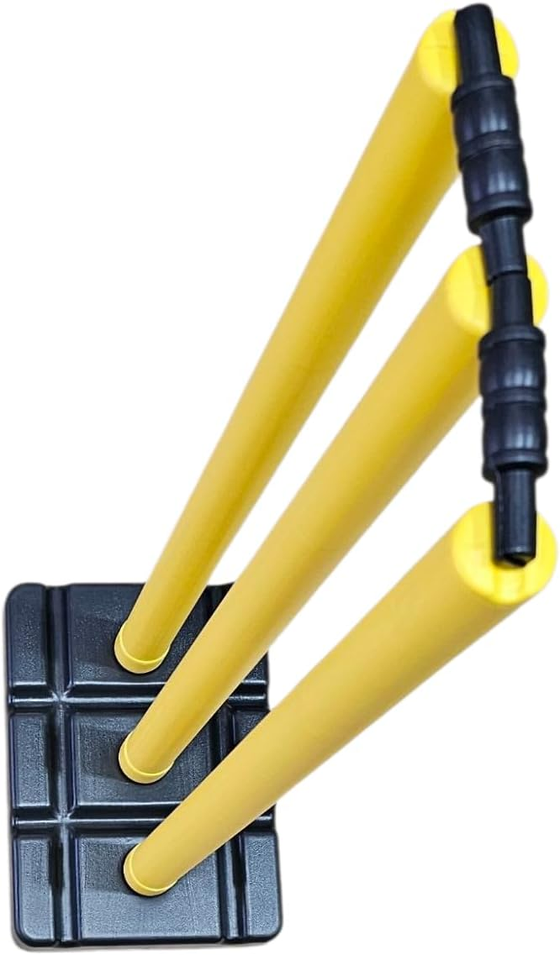 GA Plastic Cricket Stumps (Yellow Stumps and Base) image number 5