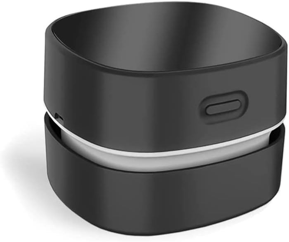 ODISTAR Desktop Vacuum Cleaner,Mini Table Dust Sweeper Energy Saving,High Endurance up to 400 Mins,Cordless&360&ordm; Rotatable Design for Cleaning Hairs,Crumbs,Computer Keyboard (Black Charging) image number 6