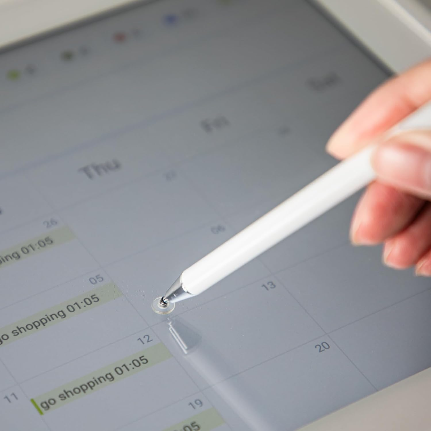 Heartybay 2-In-1 Stylus Pen for Digital Calendar Compatible with Iphone, Ipad, Android, Tablets, Phones, Universal Silicone Tip Dual Touchscreen Pencil Compatible with Skylight Calendar image number 4