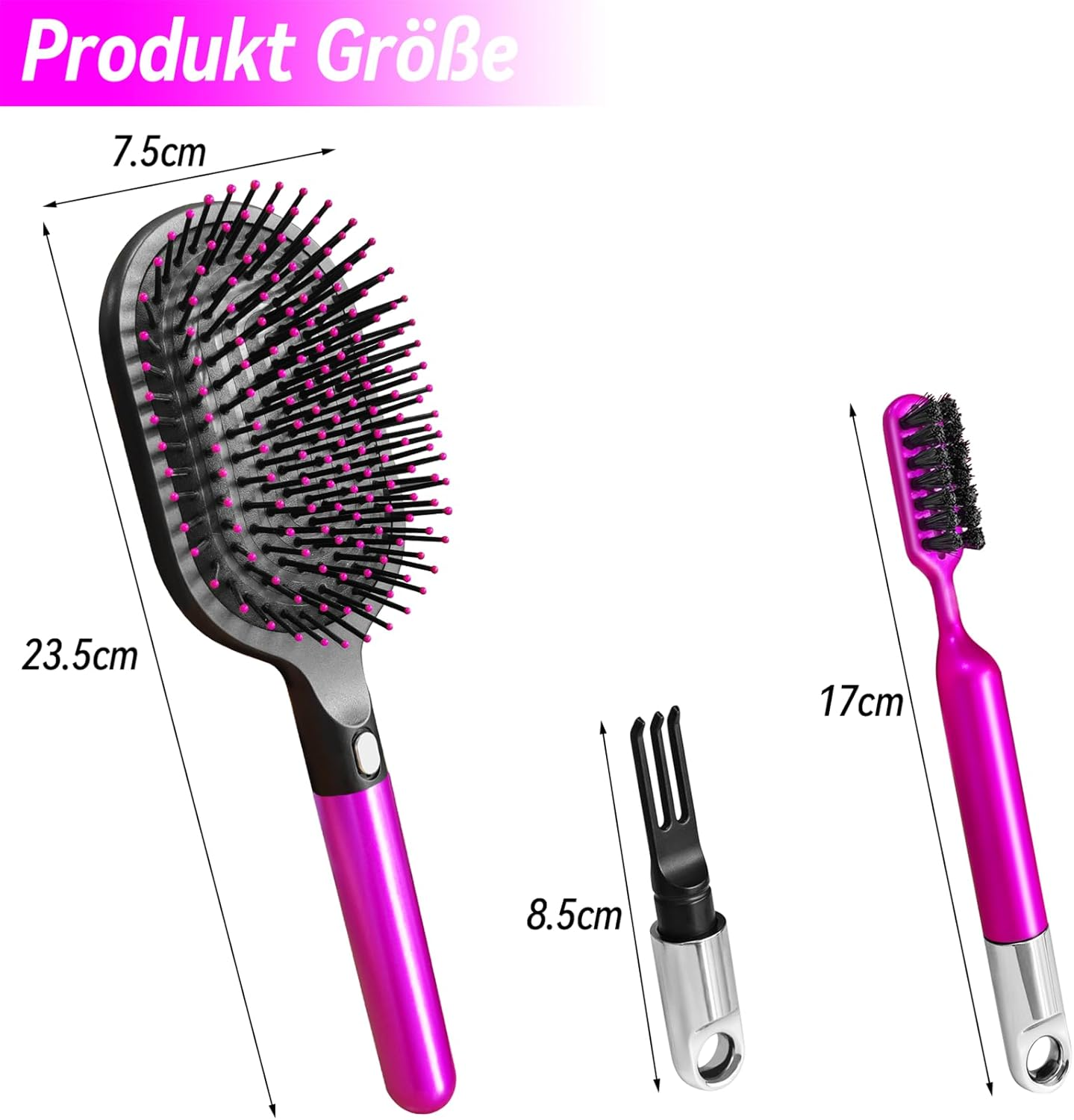 Yeelan Hair Brush without Pulling, Curl Defining Brush, Curl Brush for Massaging the Scalp, Detangler Brush with Cleaning Brush, Wet Brush for Dry and Wet, Hair Brush for All Hair Types image number 5