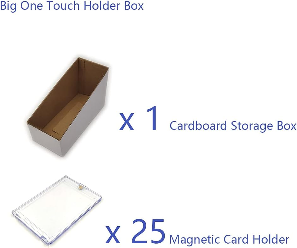 One Touch Magnetic 25 Pack Card Holder, Protective Sleeves for Trading & Sports Cards (25PC-SSR) image number 1