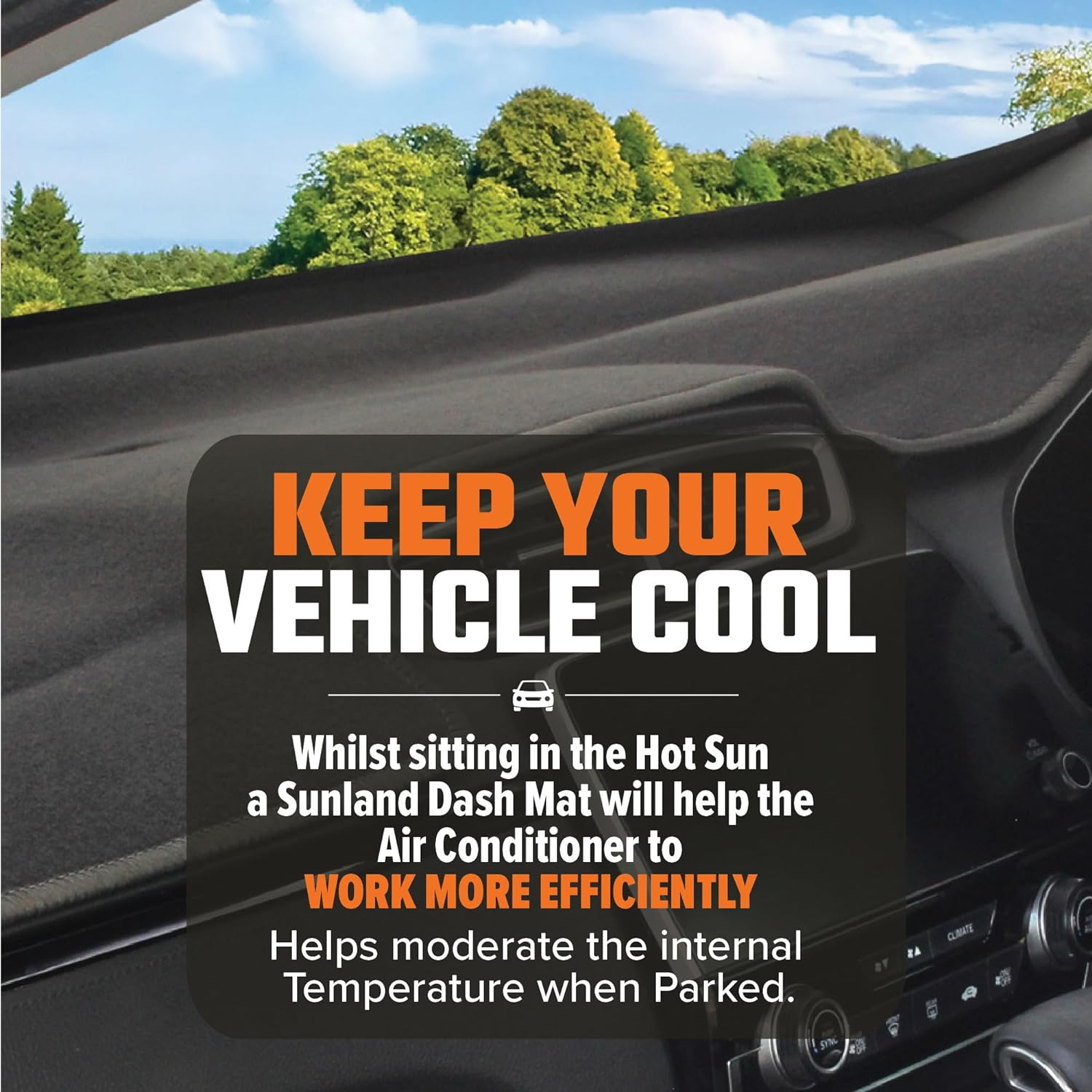 Sunland Dash Mat Charcoal Suits Mitsubishi Lancer CG/CH MY06 07/2002-09/2007 All Models - M4306 2002 2003 2004 2005 2006 2007 image number 1