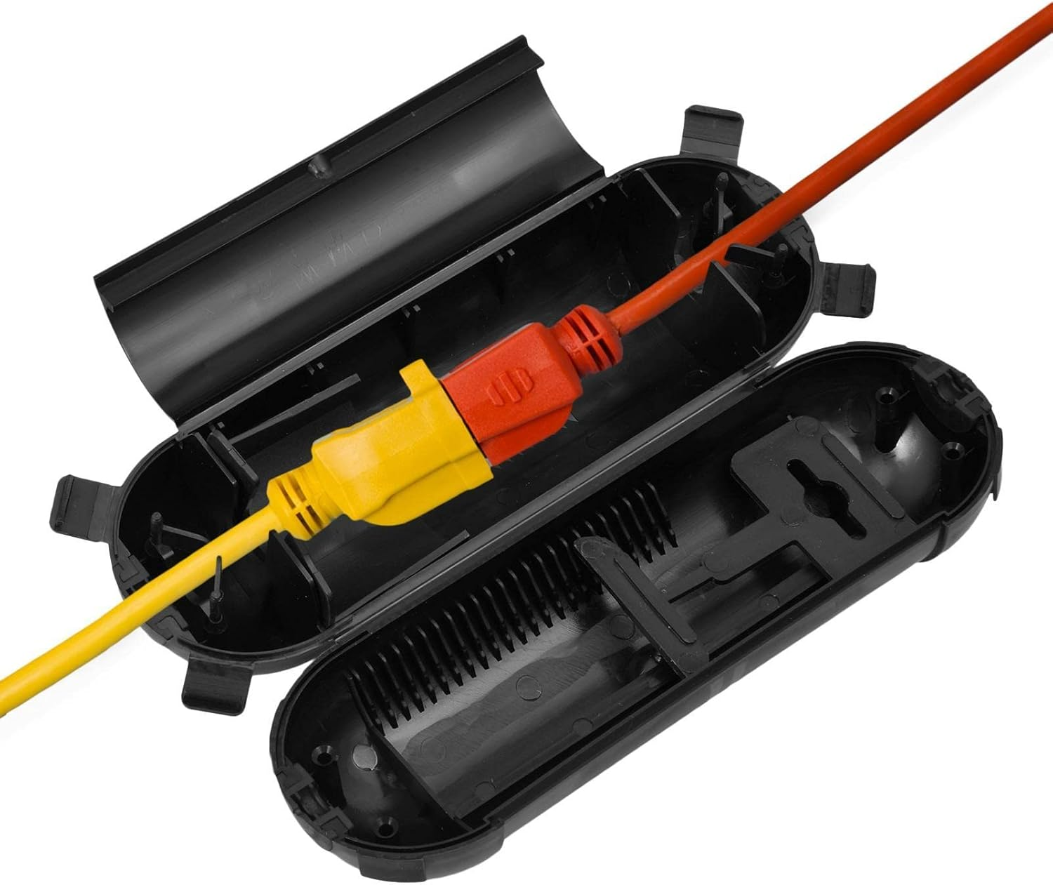 Outdoor Cord | Water Resistant Cord Protector with Seal | Electrical Power Cord Enclosure for Protecting Holiday Decoration Lights and Plugs Generic