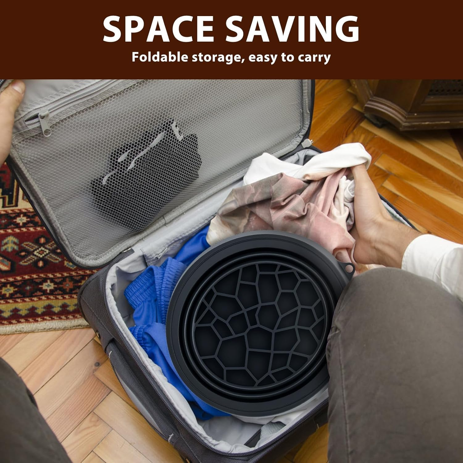 Face Bowl for Ice with Built-In Ice Tray Silicone Collapsible Wash Basin Portable Relieves Puffiness Shrinks Pores Space Saving for Home and Travel image number 2