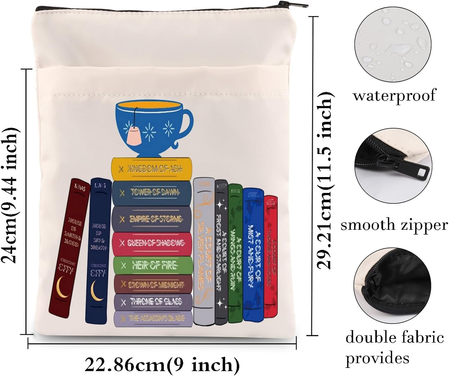 KEYCHIN Velaris City of Starlight Novel Inspired Book Sleeve Booktok Bookbestie Gift Novel Series Book Cover Protector for Bookish Bookaholic (Kingdom of BS) image number 2