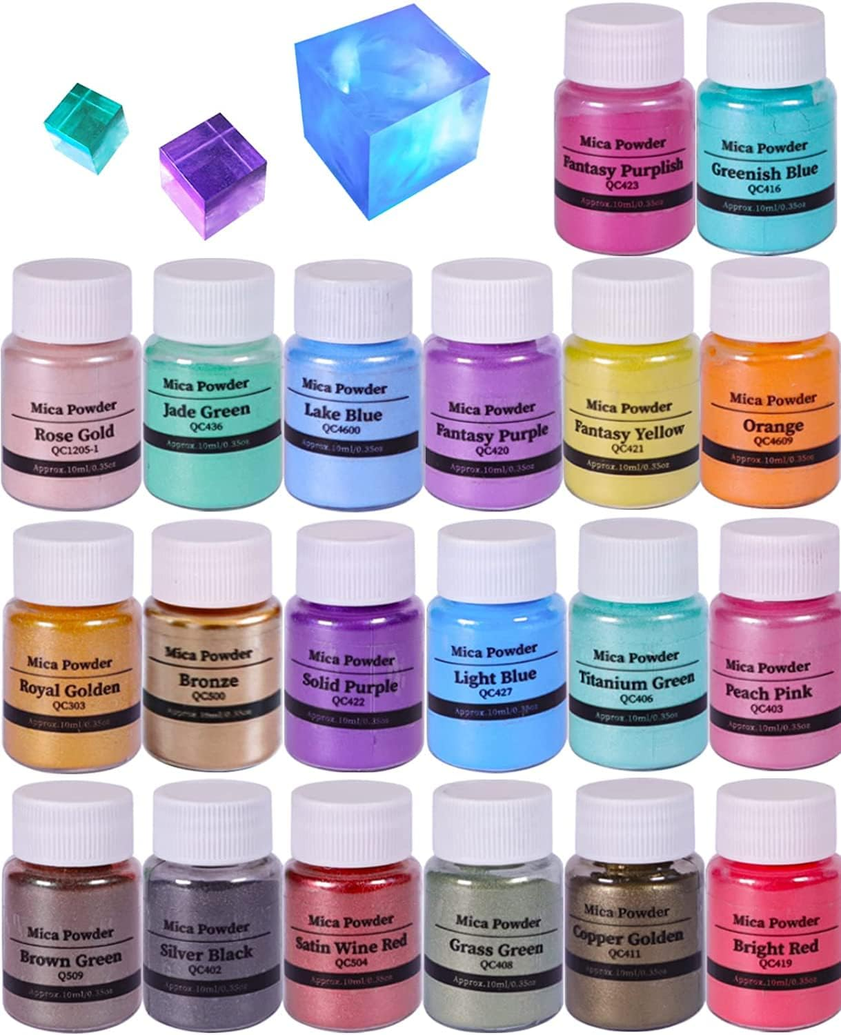15 Colors Pigment Mica Powder Colorant Color Pigment Powder Soap Making Tool Nail Powder Resin Dye Candle Making Eye Shadow Blush Resin Jewelry Craft Project